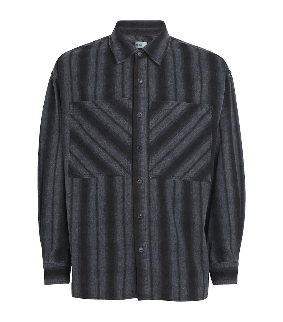 Cotton-Blend Stripe Brennan Shirt