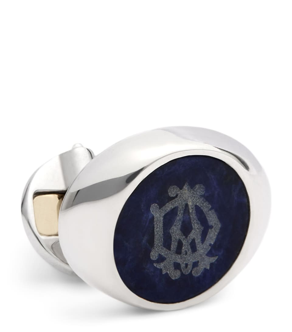 Dunhill Rhodium-Plated Silver and Sodalite AD Cypher Cufflinks