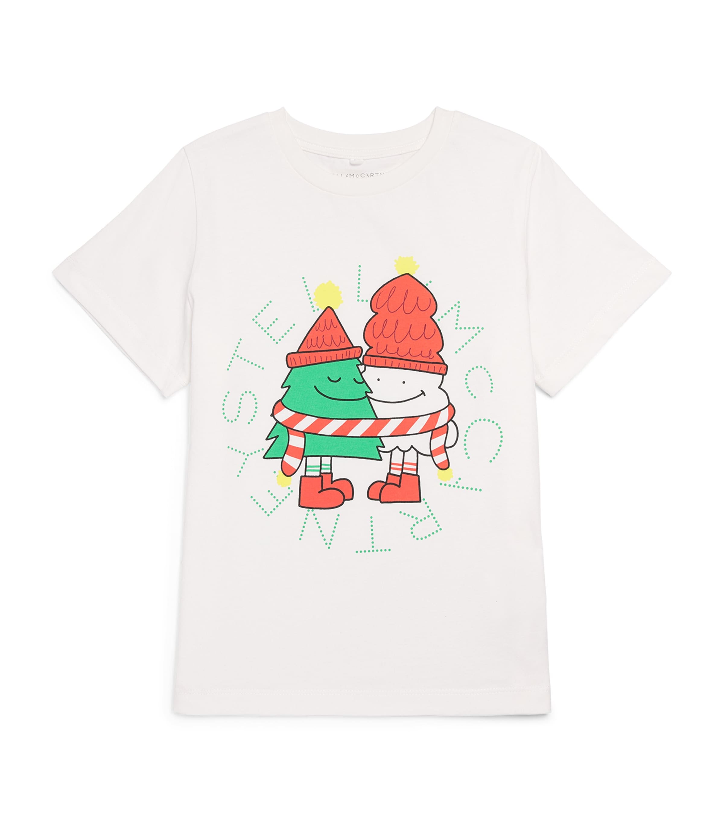Stella McCartney Kids Organic Cotton Festive T-Shirt (3-14 Years) Ivory