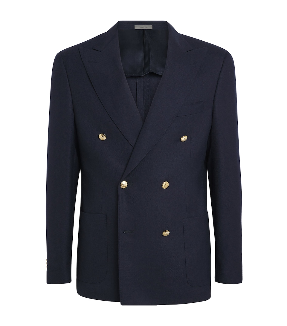 Virgin Wool Double-Breasted Blazer