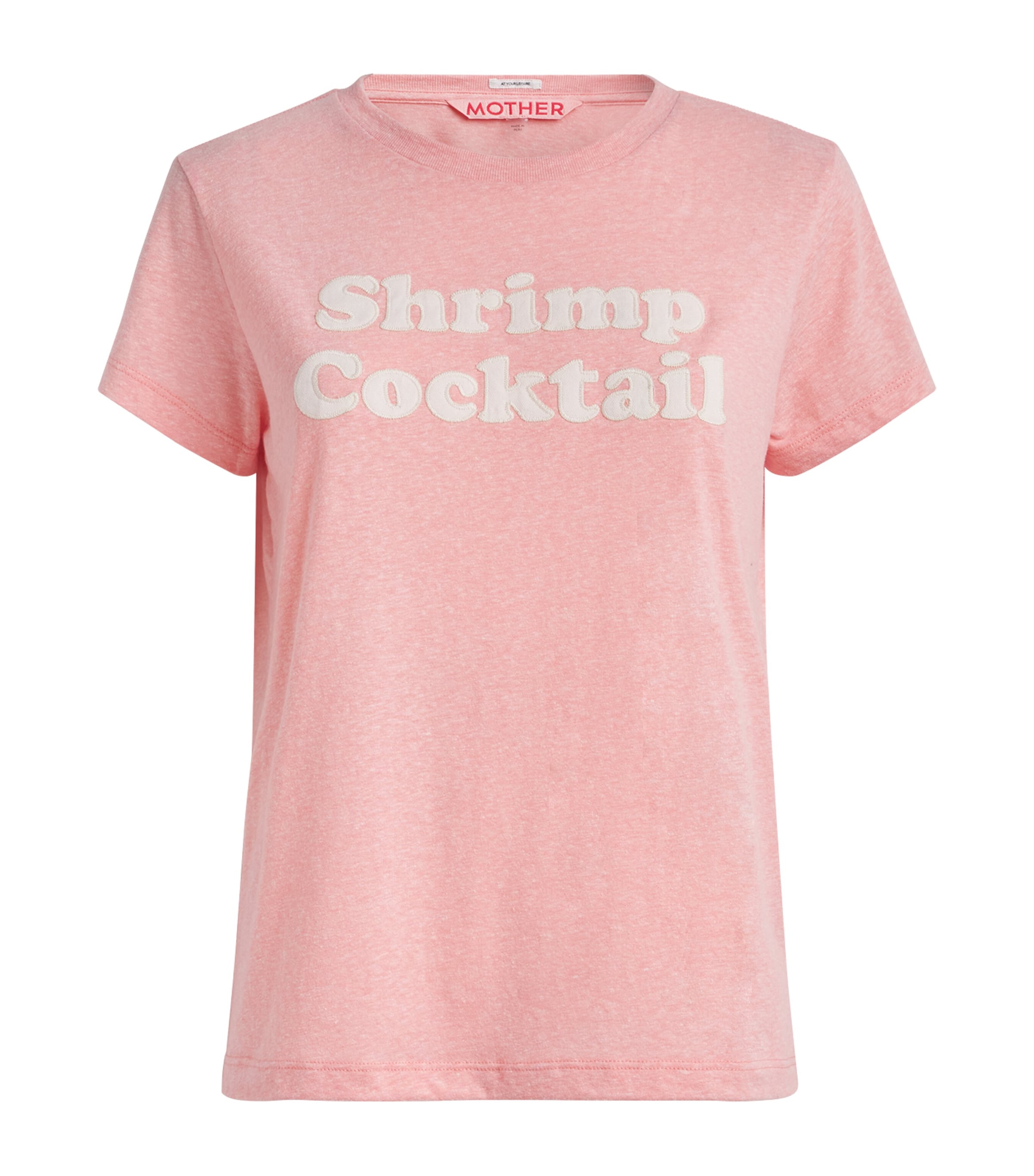 MOTHER Womens The Boxy Goodie Goodie T-Shirt Hri Shrimp Cock
