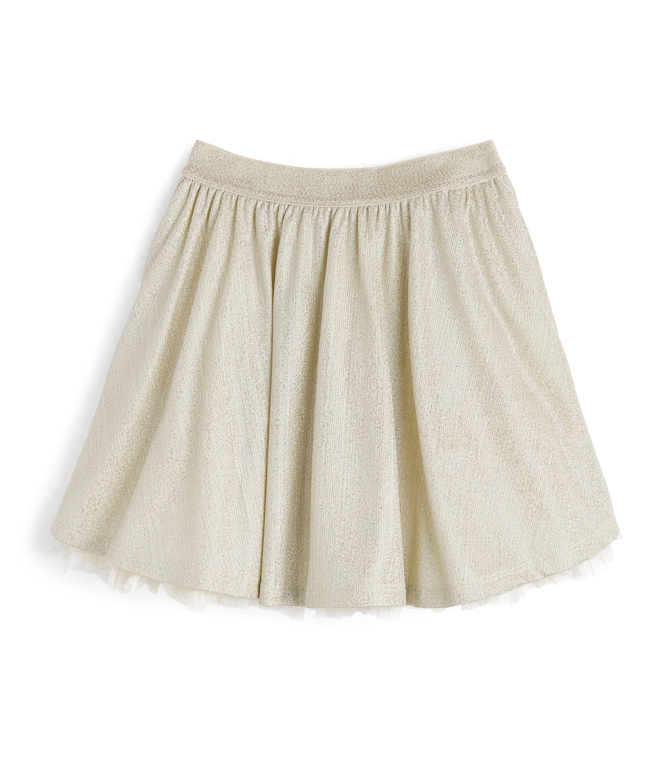 Billieblush Tulle Sparkling Skirt (2-12 Years) Light Gold