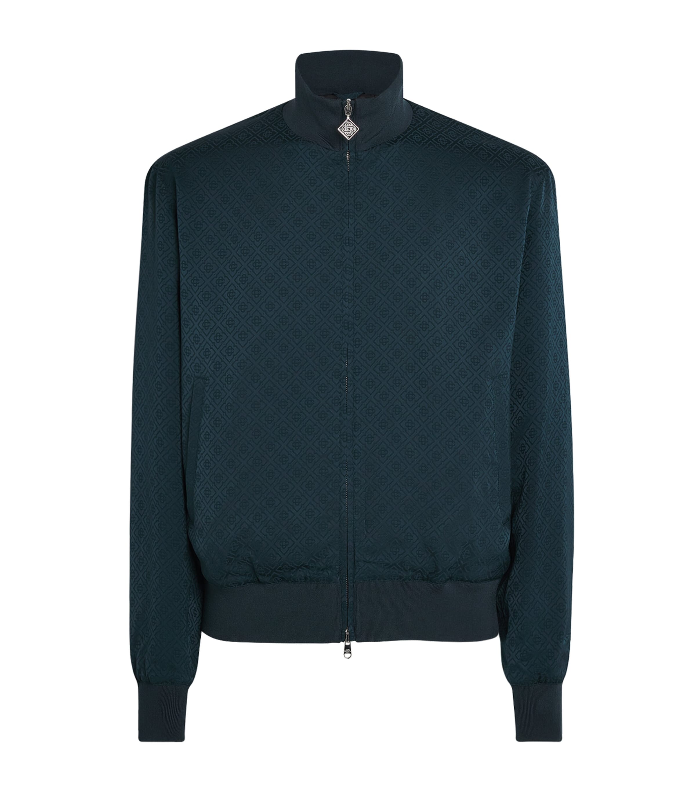 Casablanca Mens Monogram Track Jacket Jacquard Dark Teal