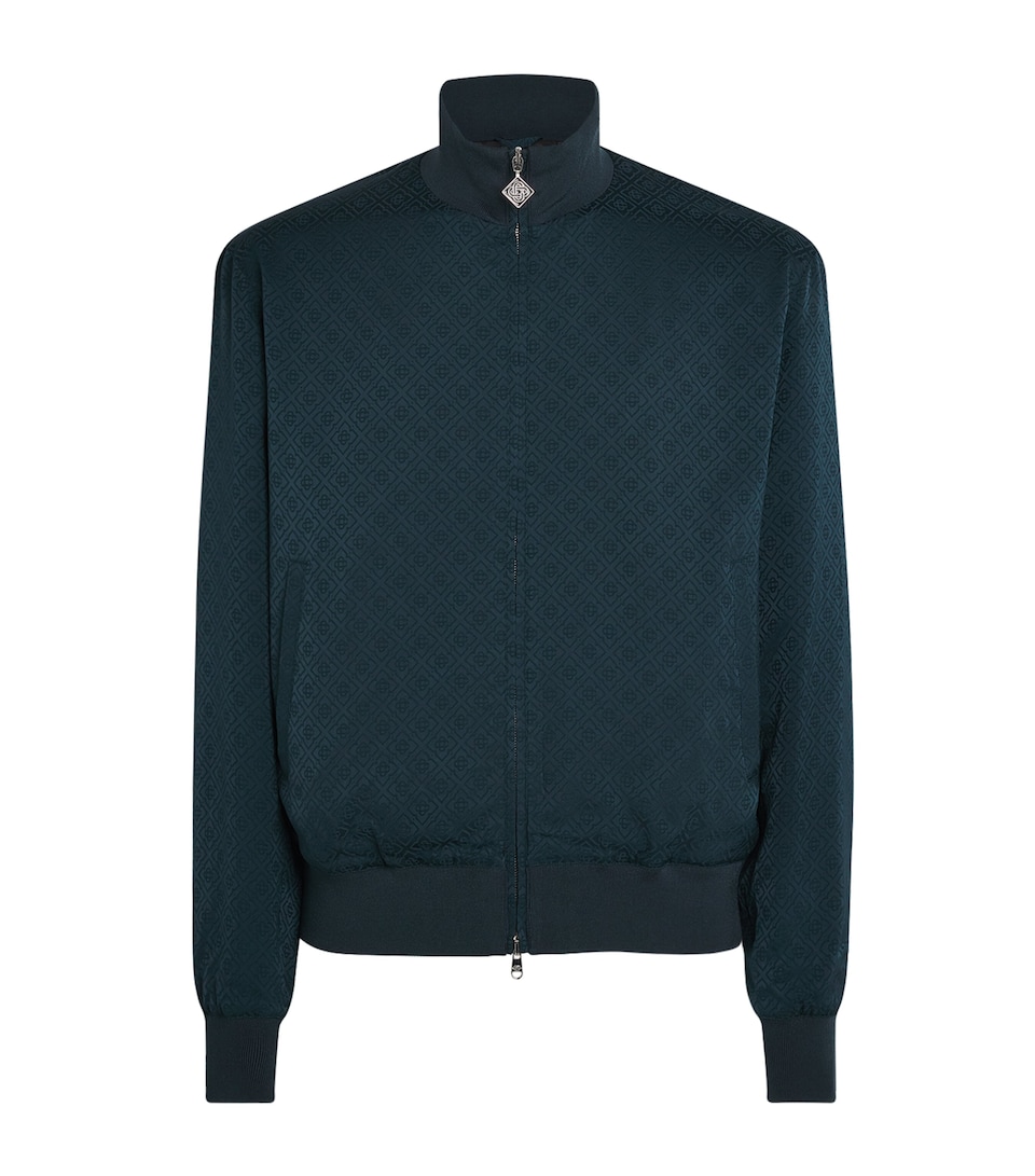 Casablanca Mens Monogram Track Jacket Jacquard Dark Teal