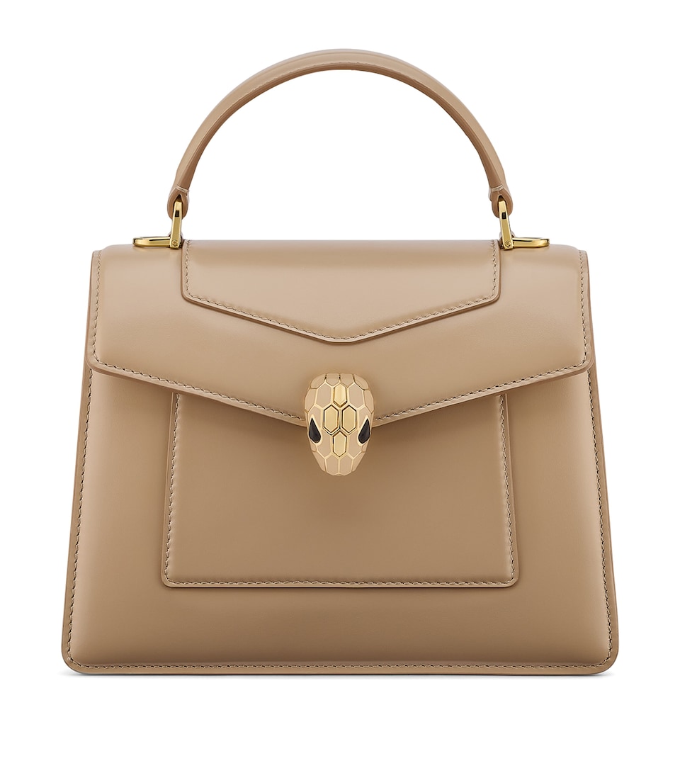Leather Serpenti Forever Top-Handle Bag
