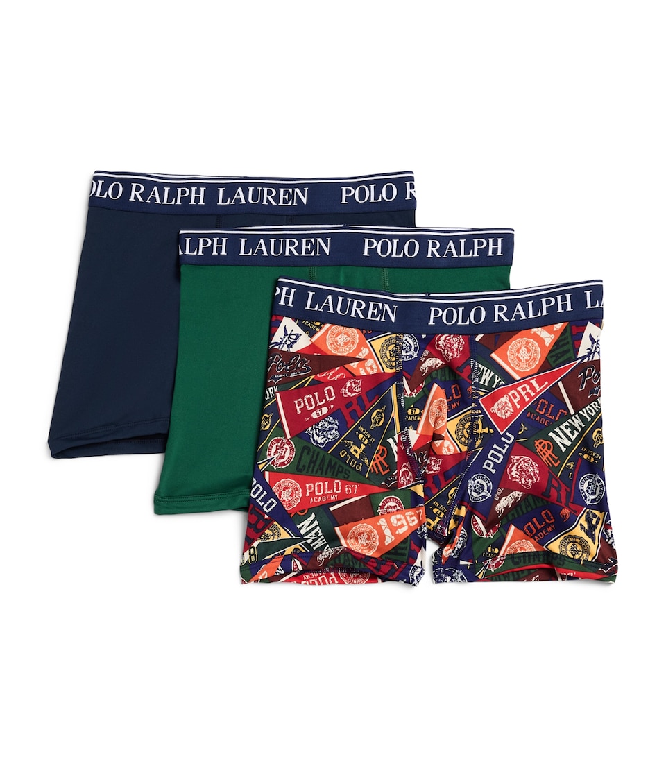 Ralph Lauren Kids Pack of 3 Stretch-Cotton Boxer Briefs (8-14 Years) Ebv New Forest