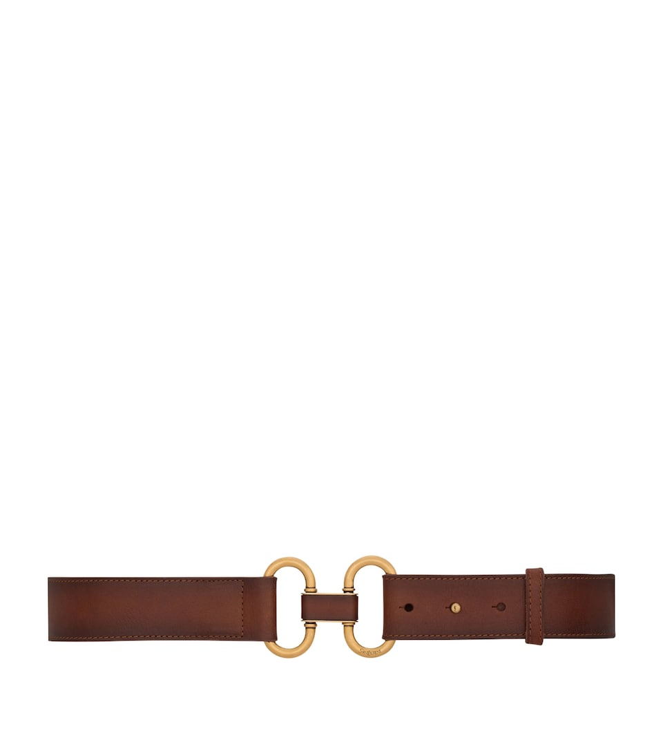 Leather Double Ring Belt