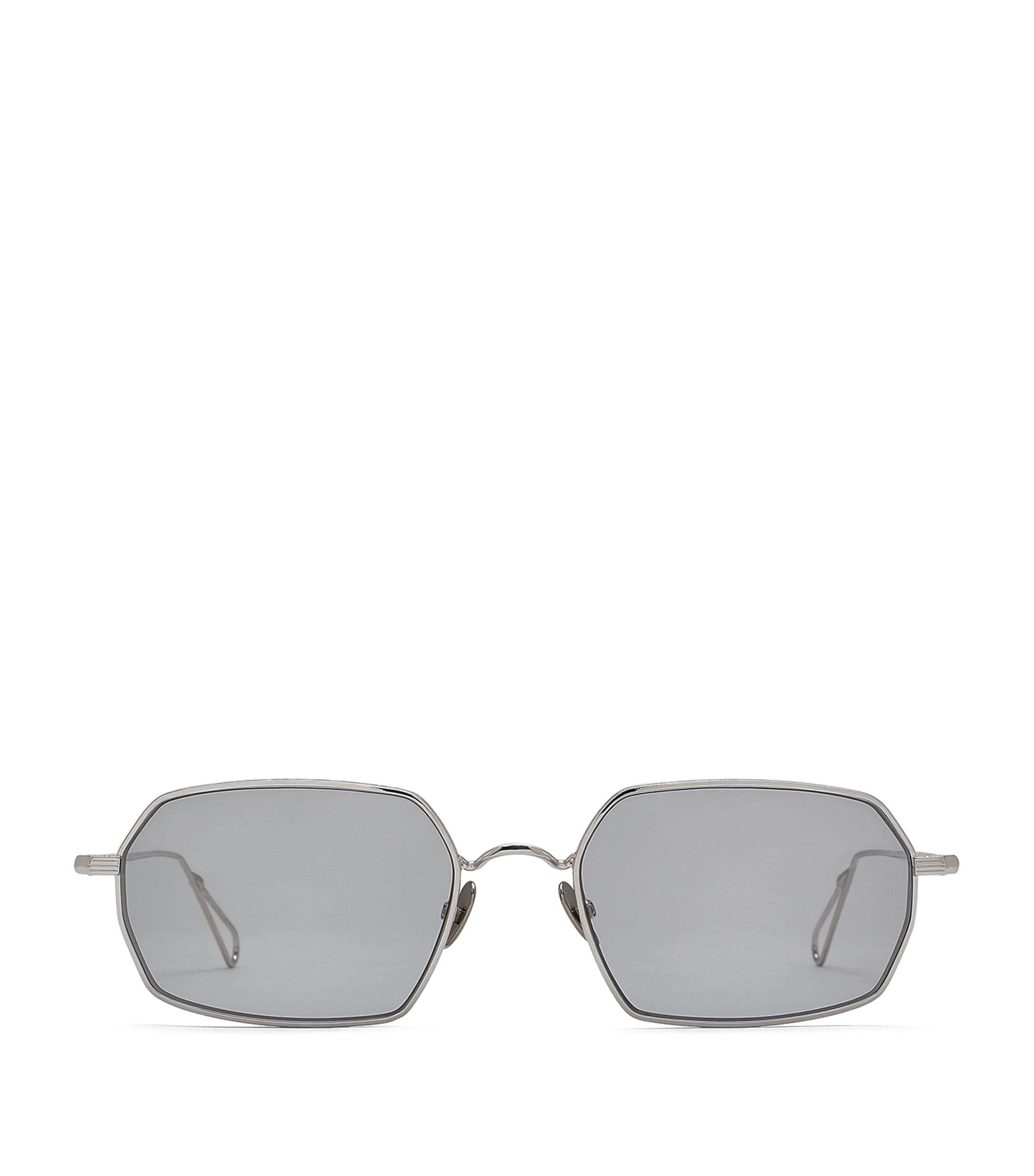 YOKE Colisée Rectangle Sunglasses White Gld/ Ash Grey