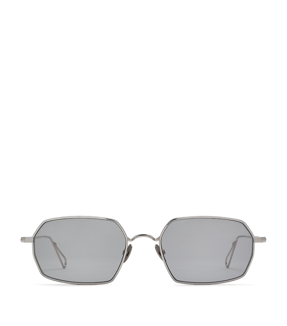 YOKE Colisée Rectangle Sunglasses White Gld/ Ash Grey