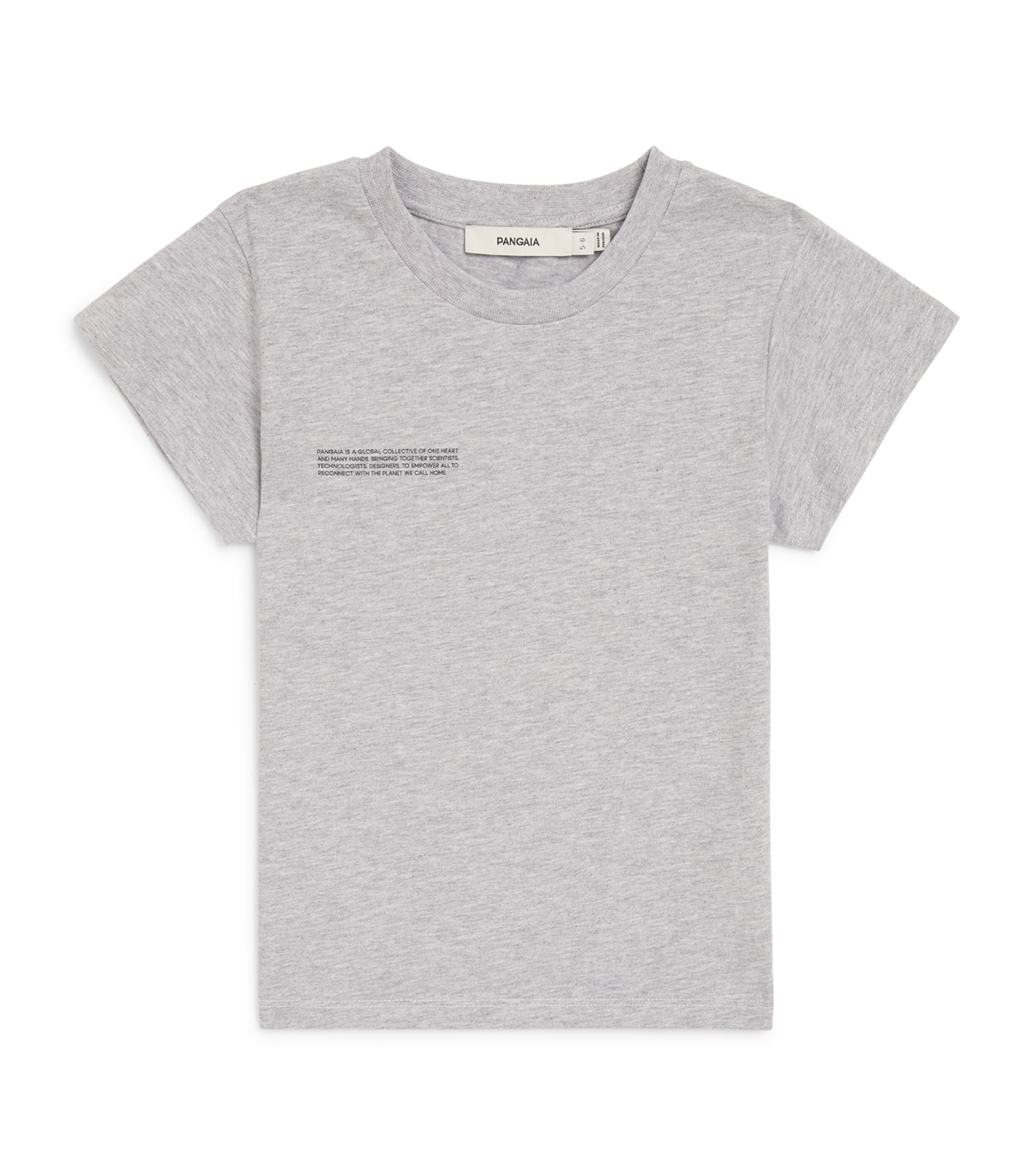 Pangaia Kids Organic Cotton Midweight T-Shirt (3-12 Years) Grey Marl