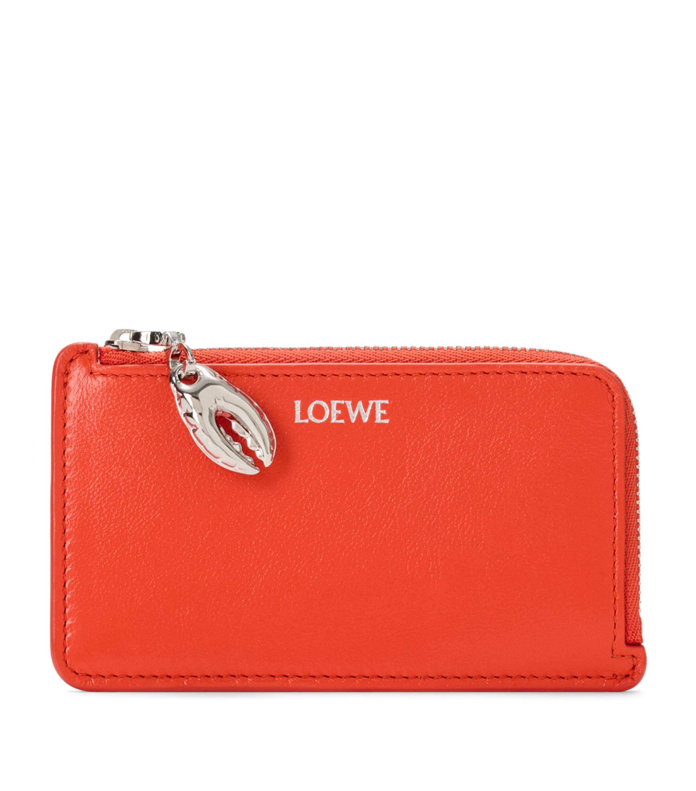LOEWE x Cosima Von Bonin Lambskin Claw Card Holder Vivid Orange
