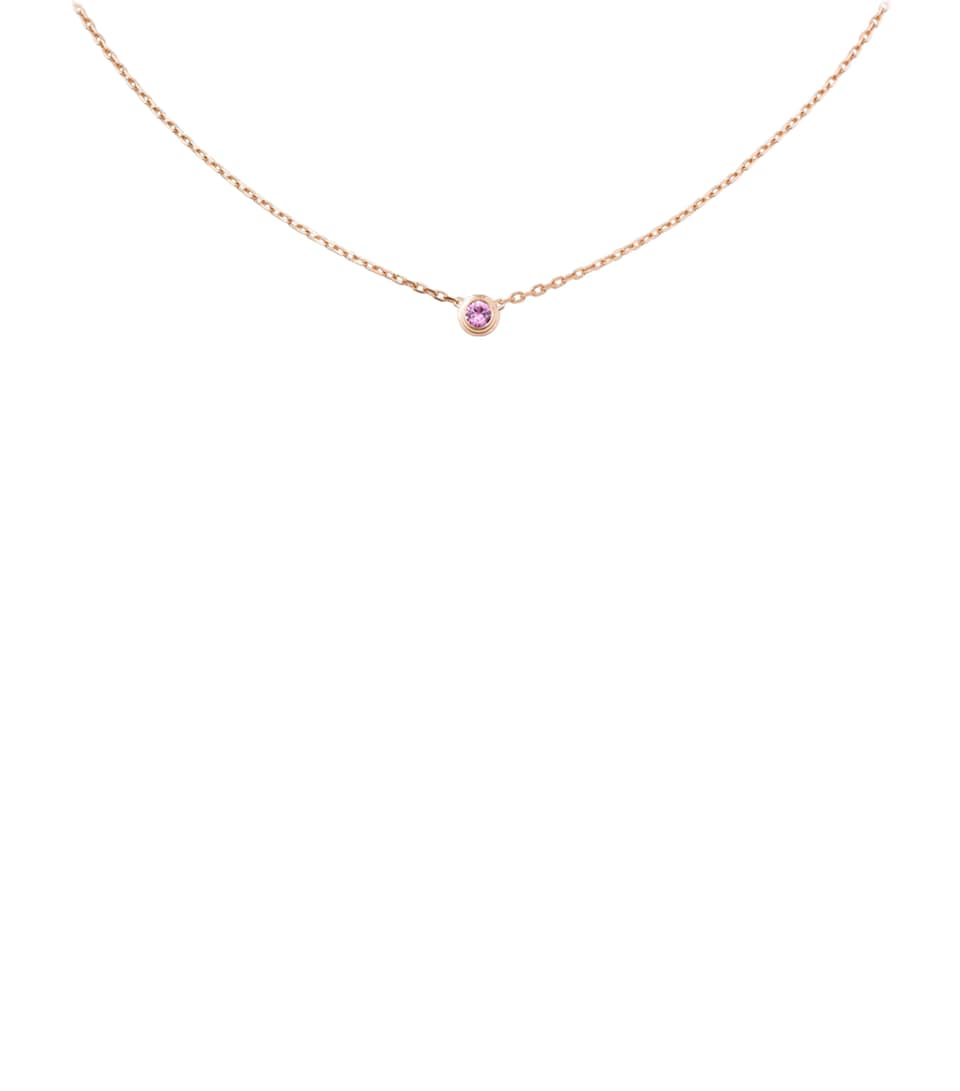 Rose Gold and Pink Sapphire Cartier d'Amour Necklace