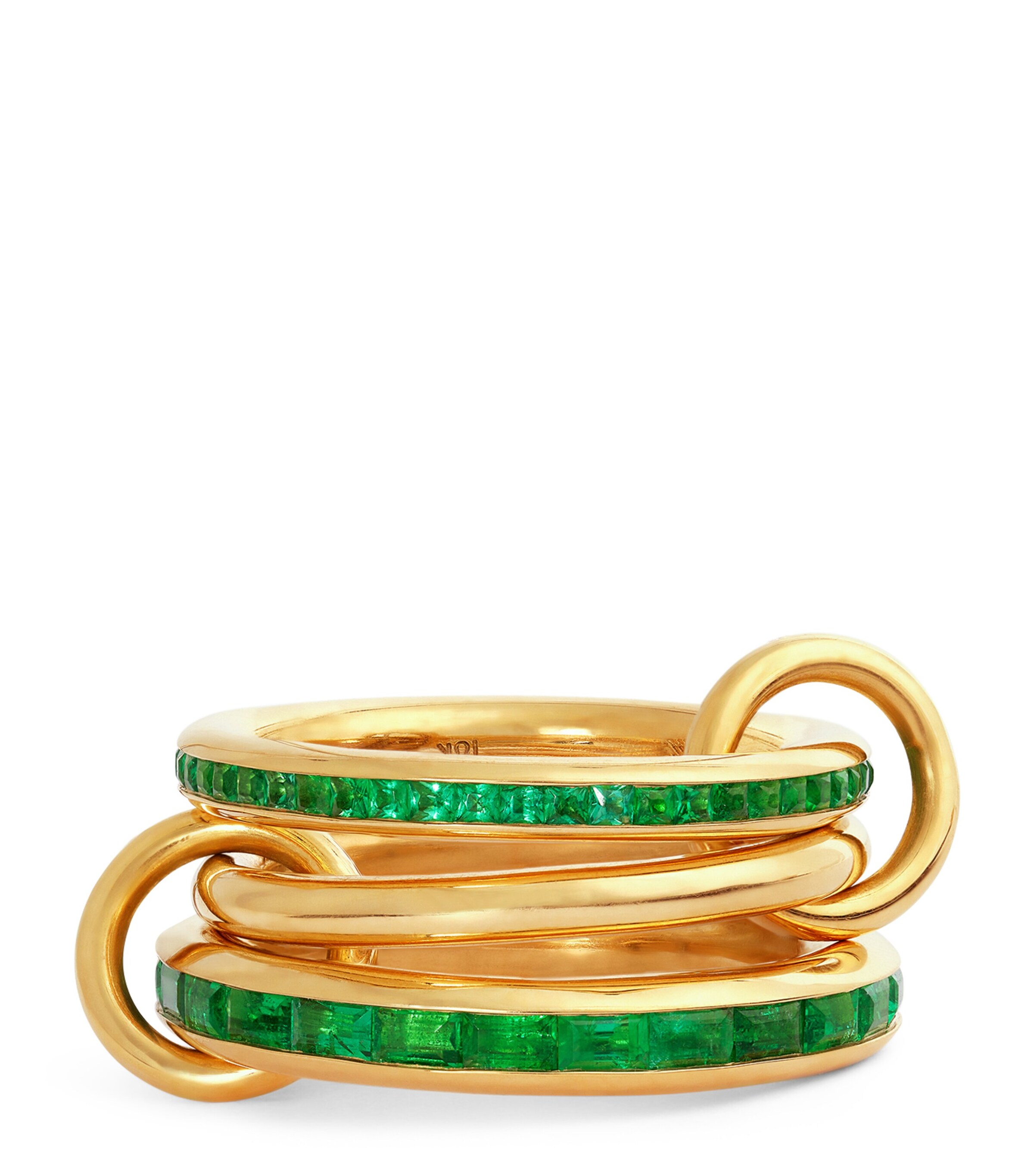 Yellow Gold and Emerald Mina Ring