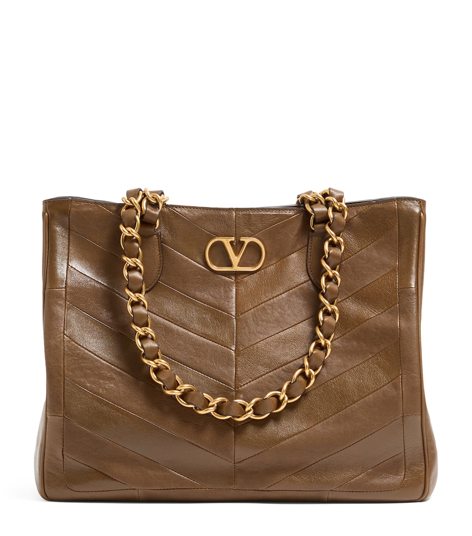 Lambskin Laseine Tote Bag