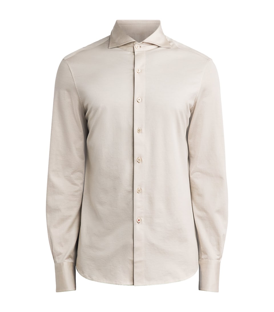 Isaia Mens Cotton Jersey Shirt