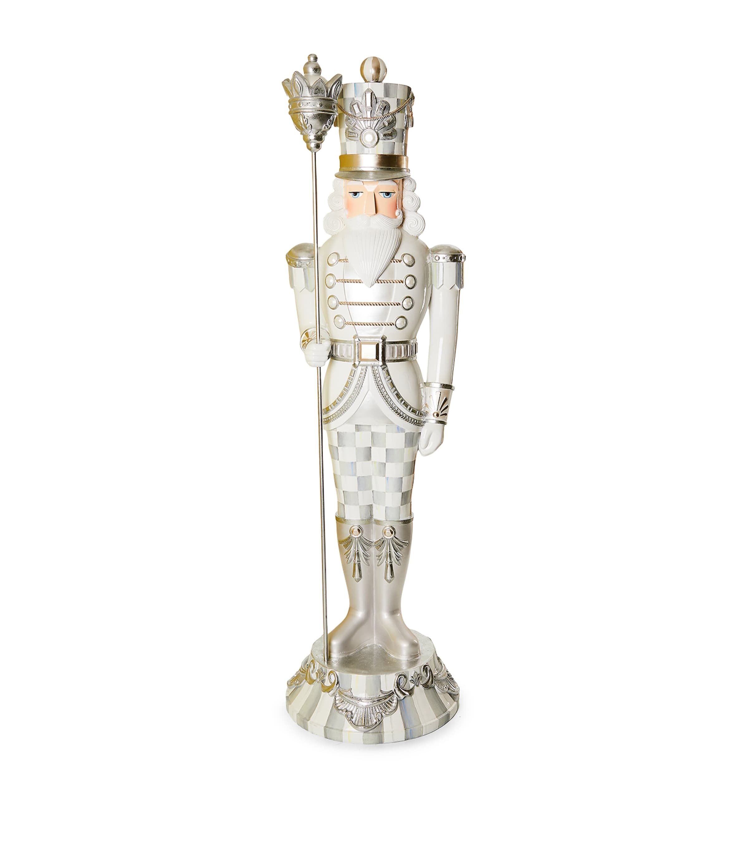 MacKenzie-Childs Crystal Palace Nutcracker Ornament White