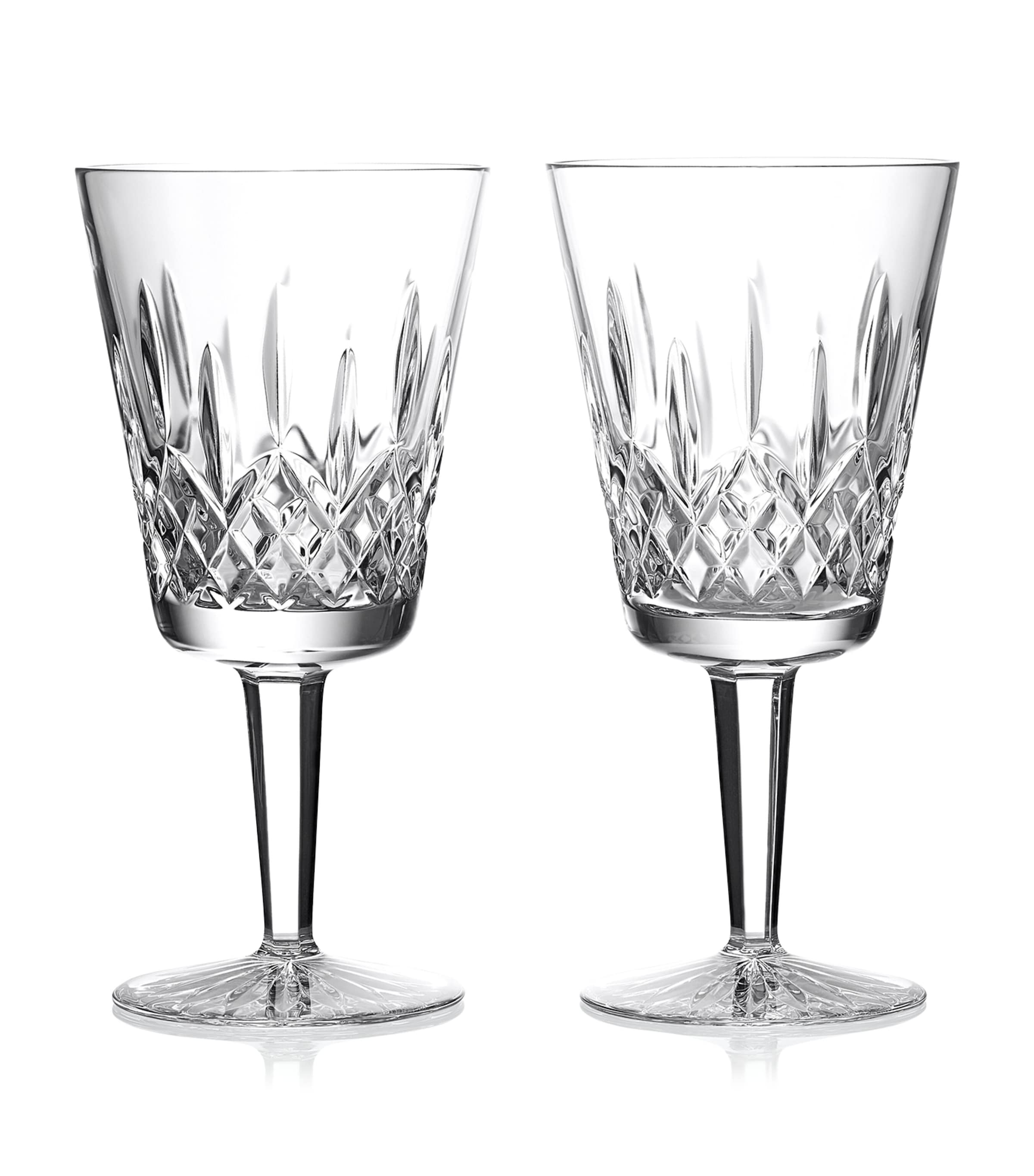 Waterford Large Crystal Lismore Goblets (Set of 2) Clear