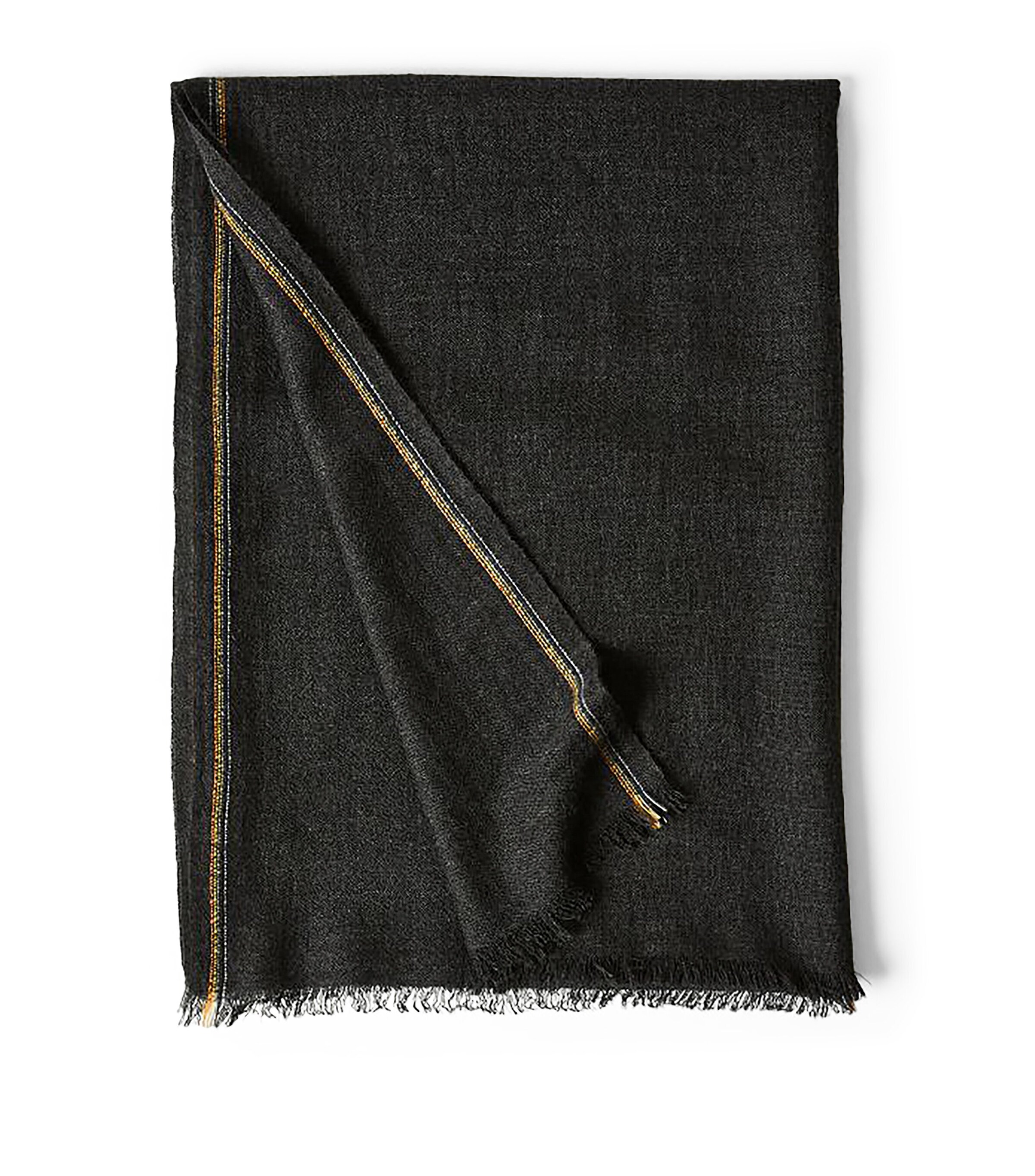 Oyuna Cashmere Komo Throw (200cm x 145cm) Charcoal