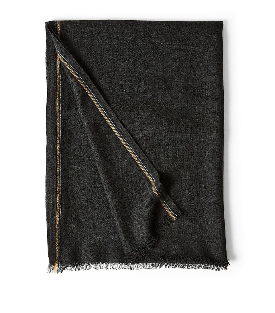 Oyuna Cashmere Komo Throw (200cm x 145cm) Charcoal