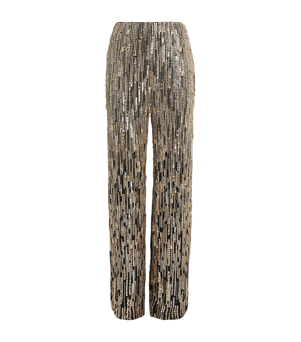 Embellished Cecille Wide-Leg Trousers