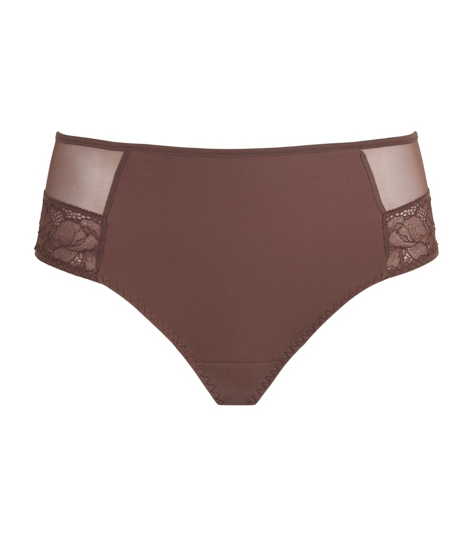 Maison Lejaby Womens Nudite Tanga Briefs Espresso Dust