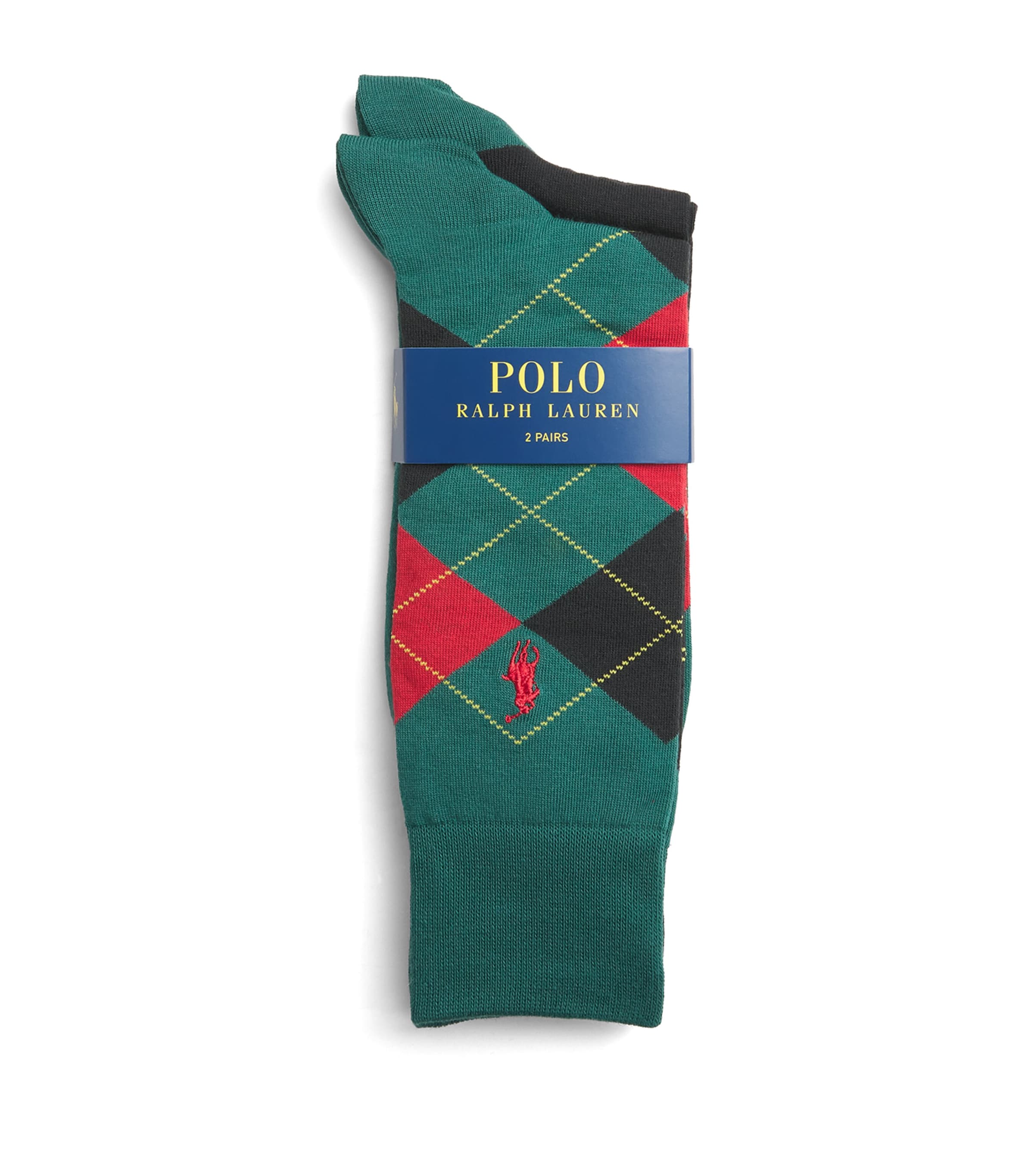 Polo Ralph Lauren Mens Argyle Crew Socks Green Black