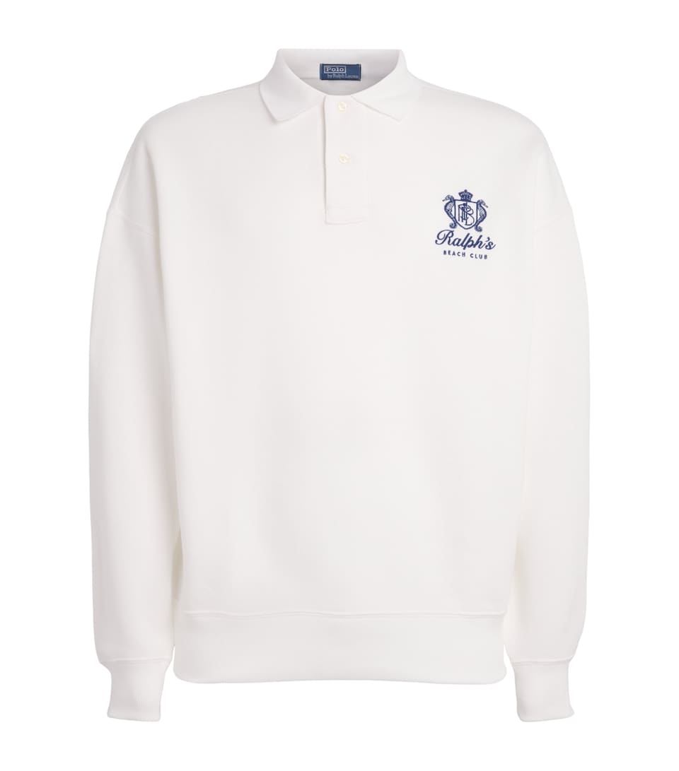 Polo Ralph Lauren Mens Cotton-Blend Ralph's Beach Club Polo Shirt White