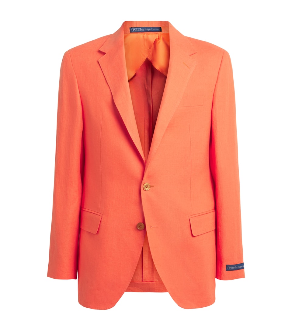 Polo Ralph Lauren Mens Linen Single-Breasted Blazer Spring Melon