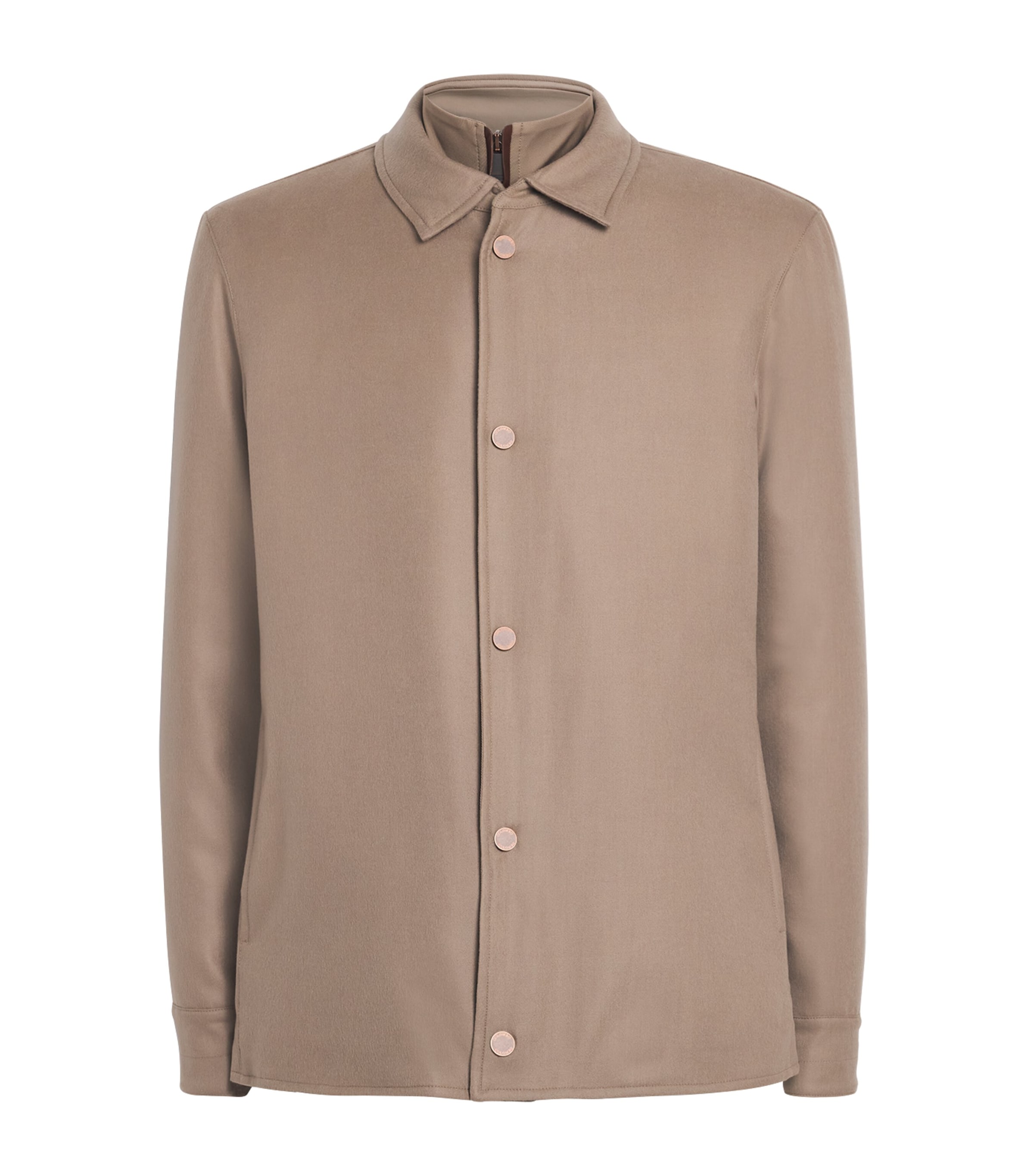 Colombo Mens Cashmere Hybrid Jacket Brown
