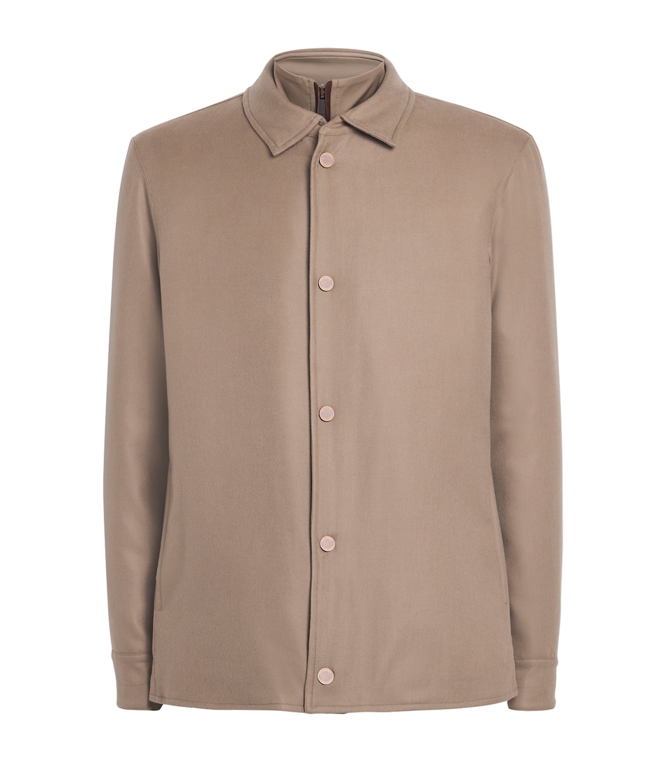 Colombo Mens Cashmere Hybrid Jacket Brown