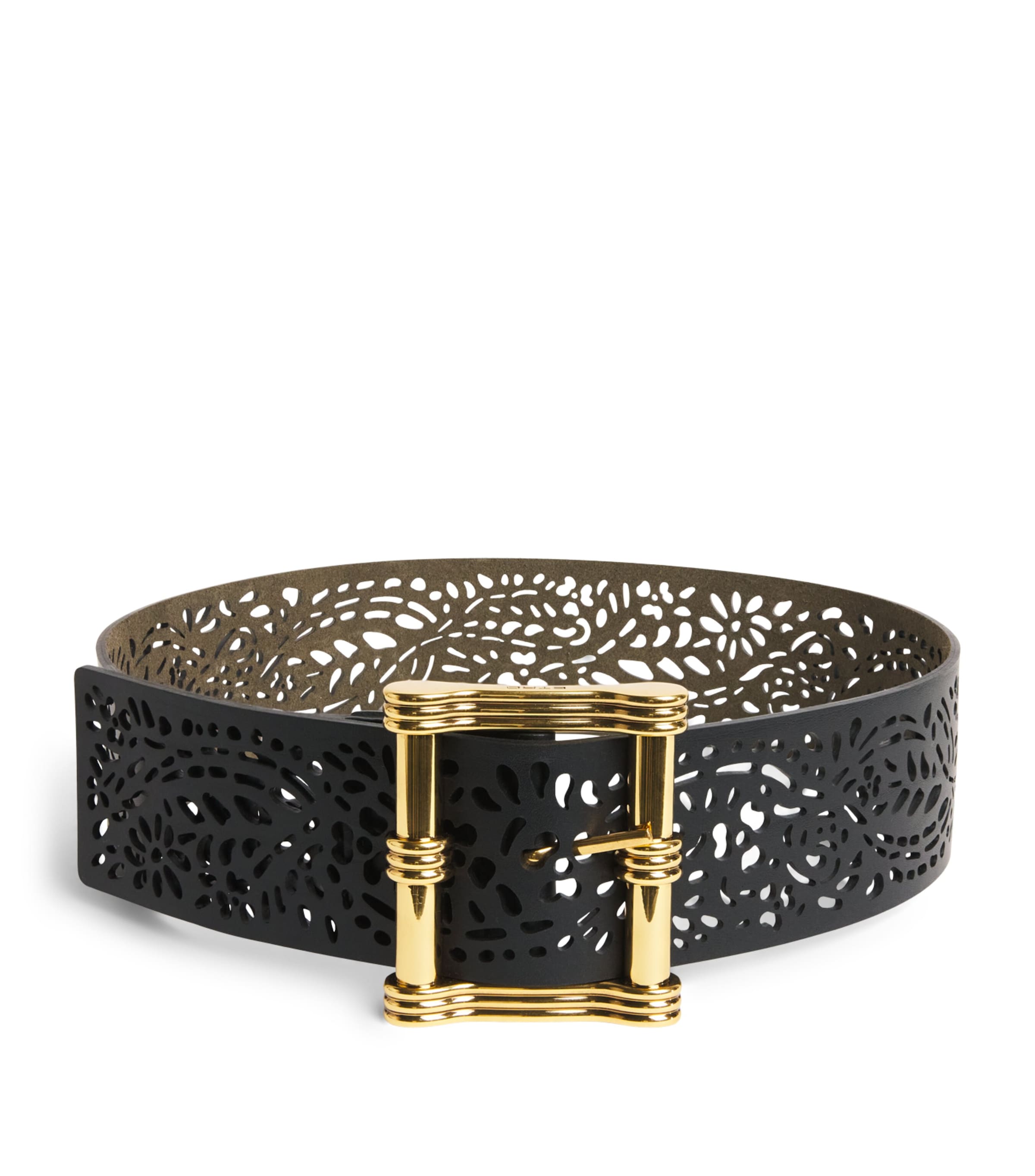 Etro Reversible Laser-Cut Belt Black
