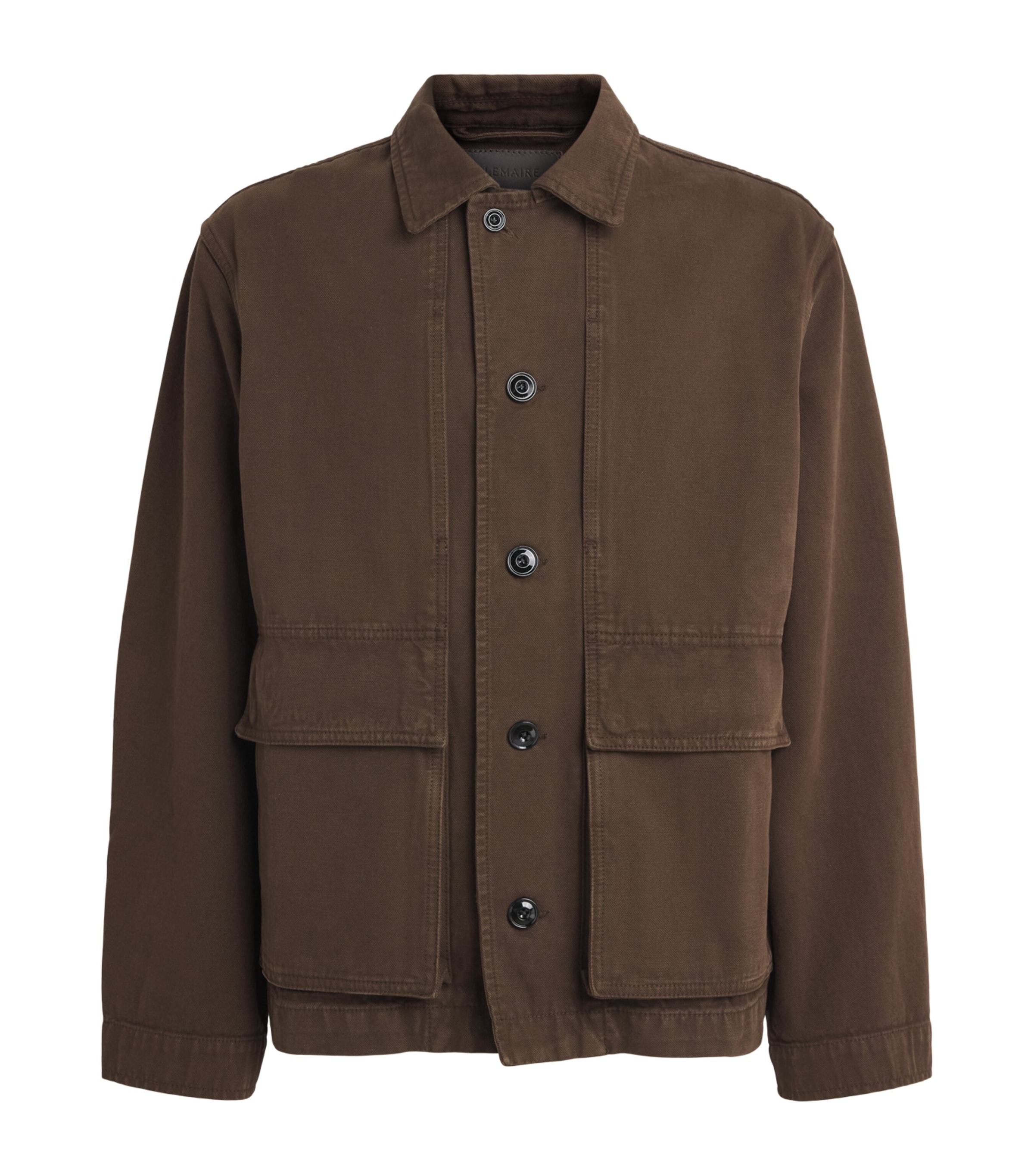 Lemaire Mens Broken Twill Boxy Jacket Ristretto