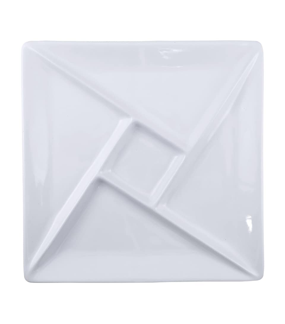 Set of 4 Ceramic Square Fondue Plates (26.5cm)