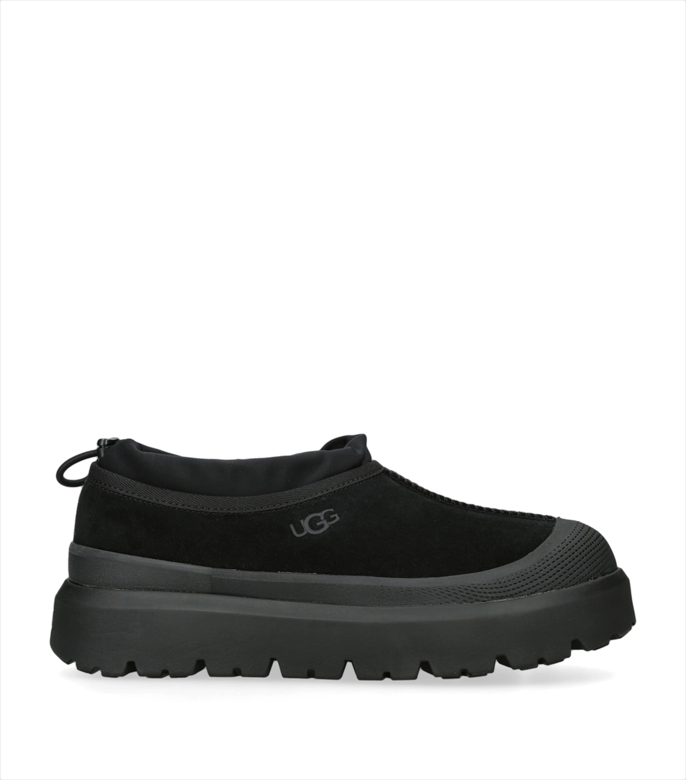 国内配送 UGG TASMAN LUG BLACK UGG Suede Tasman Lug Slippers | Harrods US
