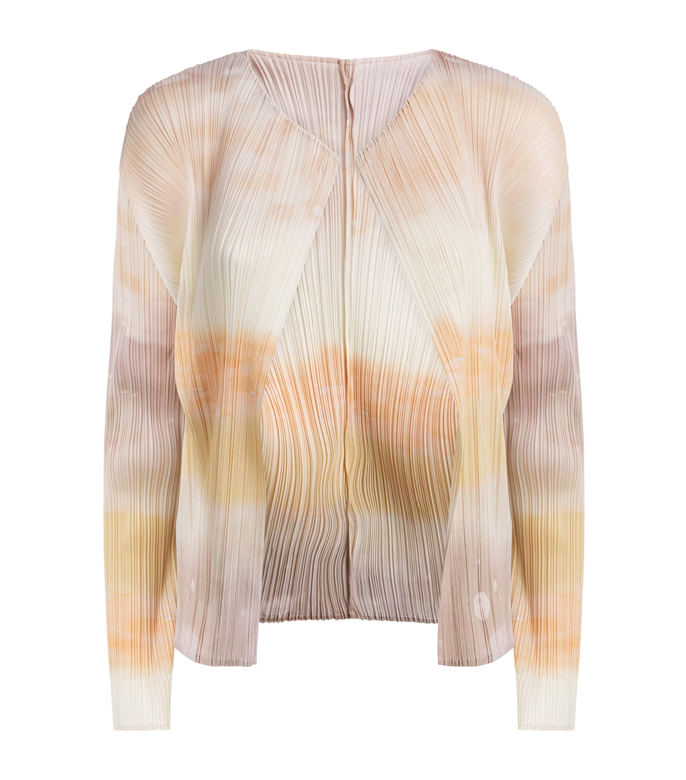 Pleats Please Issey Miyake Womens Sea Bubble Cardigan Greige