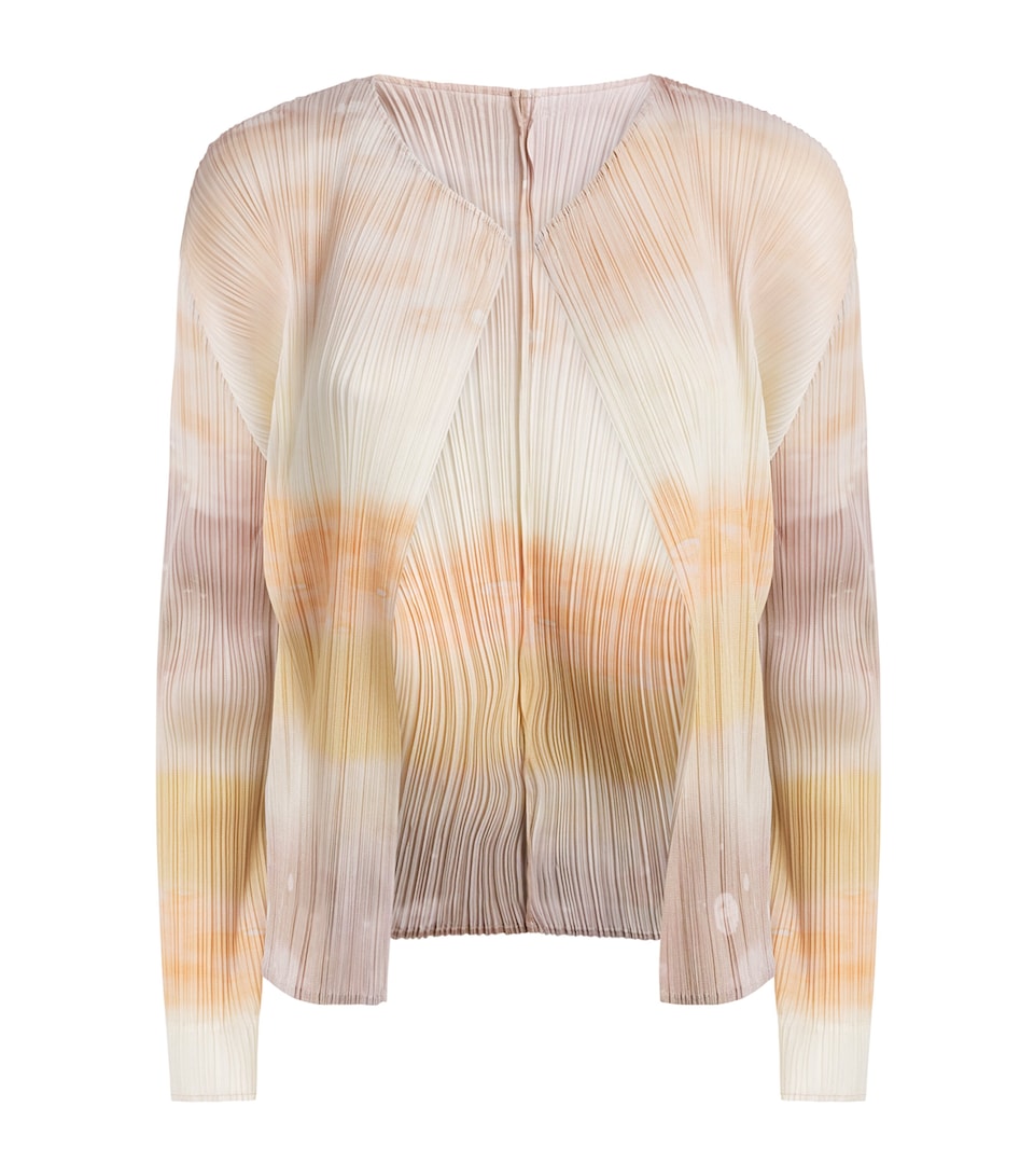 Pleats Please Issey Miyake Womens Sea Bubble Cardigan Greige