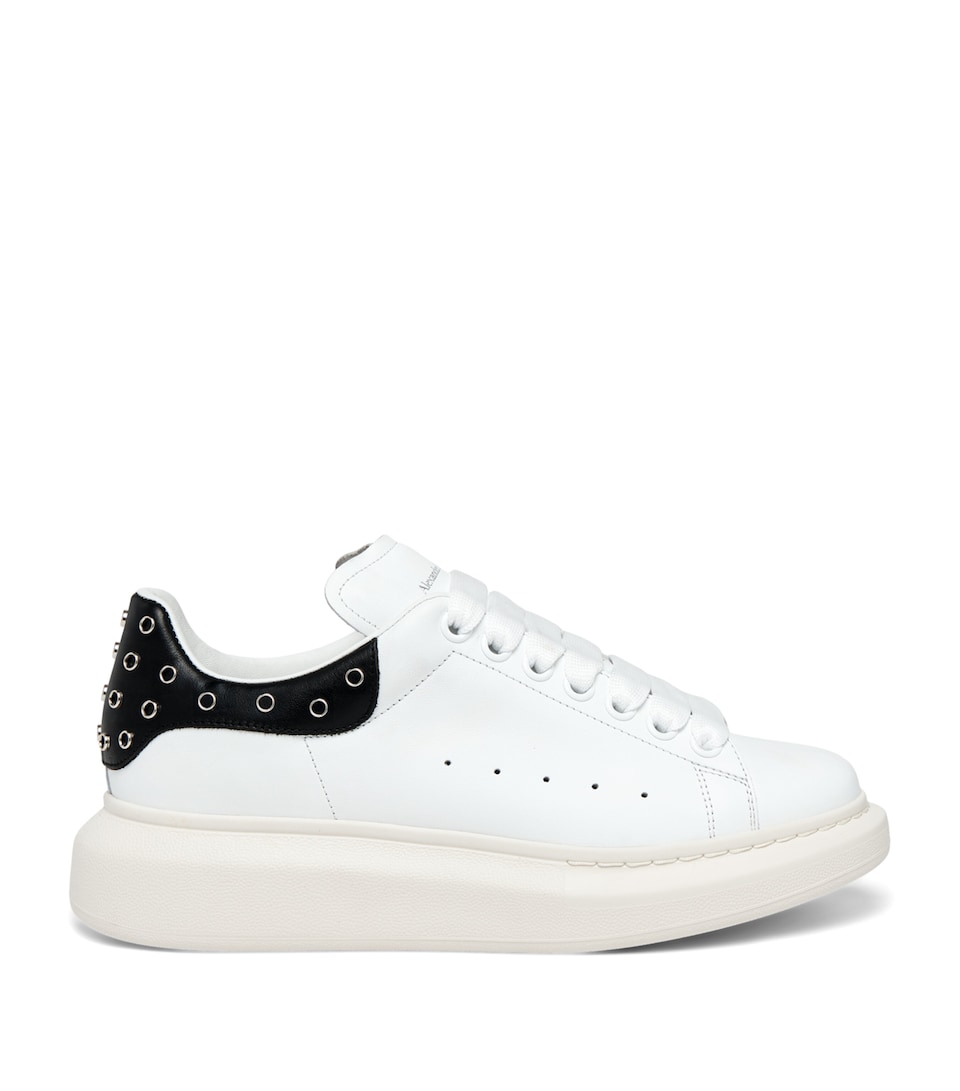 Leather Eyelet-Detail Oversized Sneakers