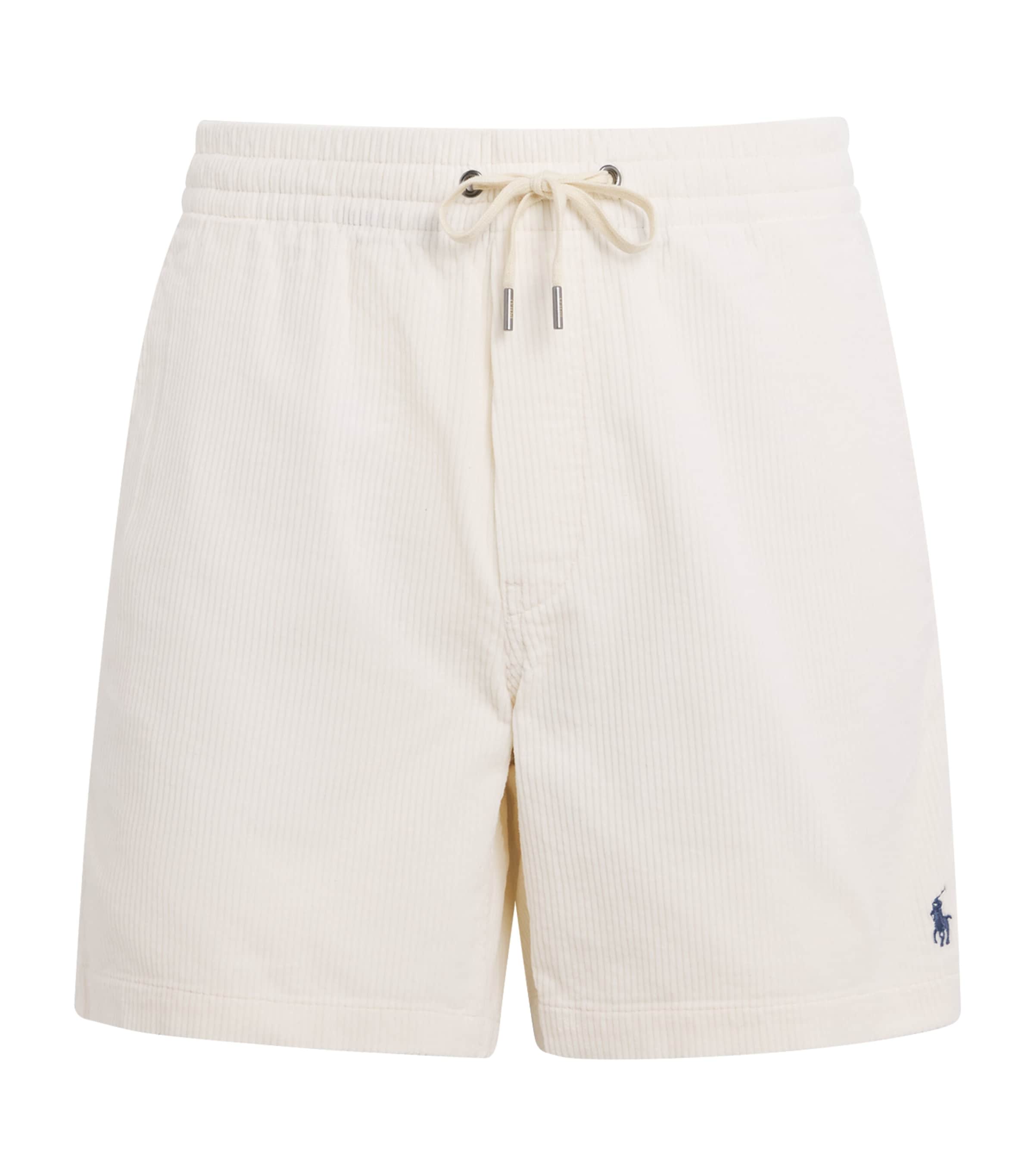 Polo Ralph Lauren Mens Cotton Corduroy Prepster Shorts Warm White