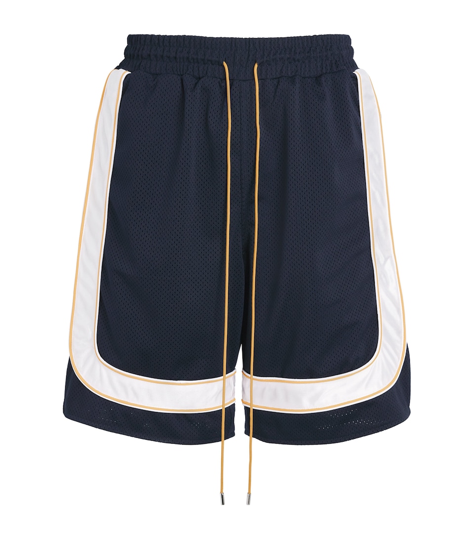 Rhude Mens Mesh Piping Track Shorts
