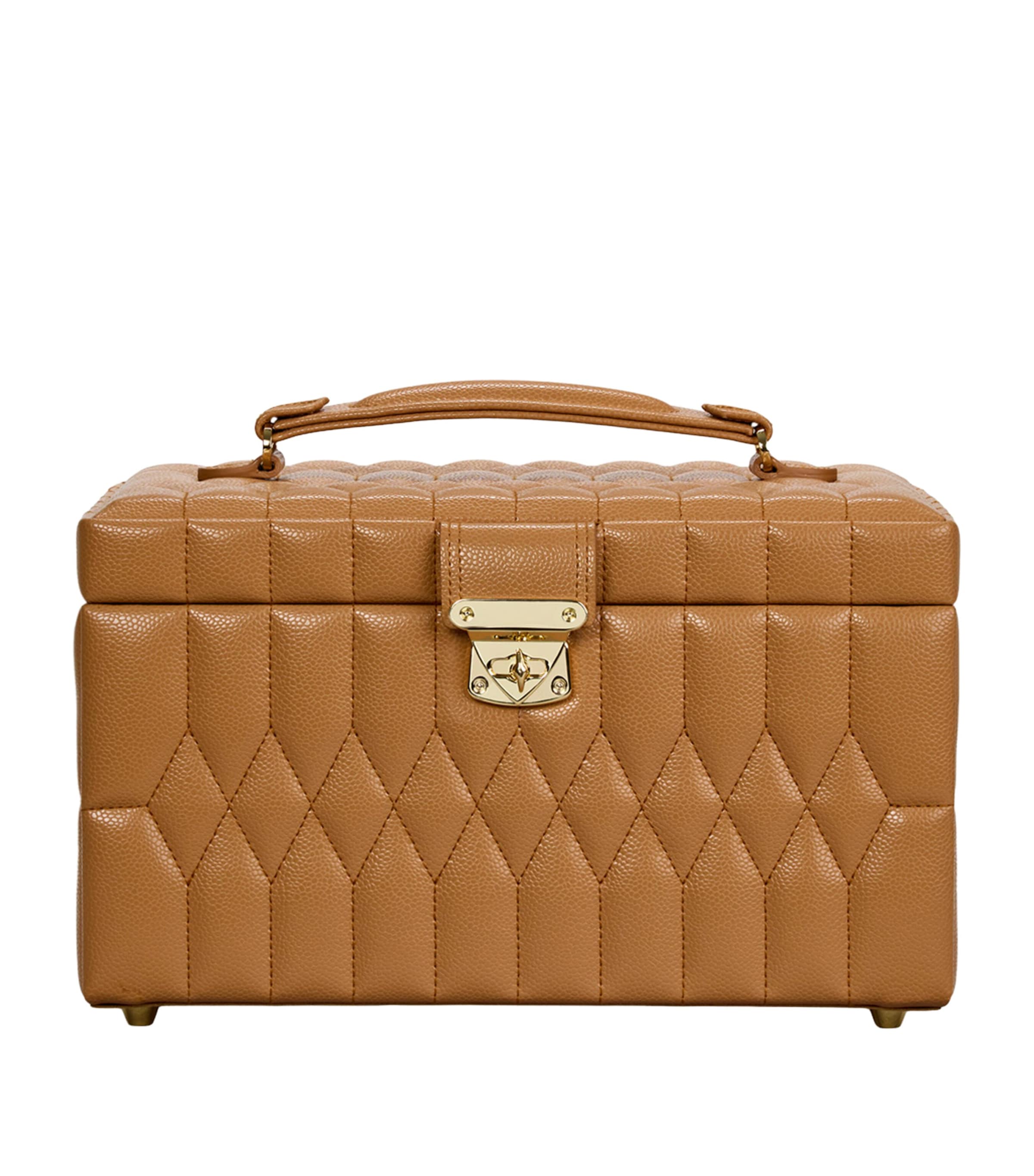 WOLF Medium Lauren Jewellery Box Caramel