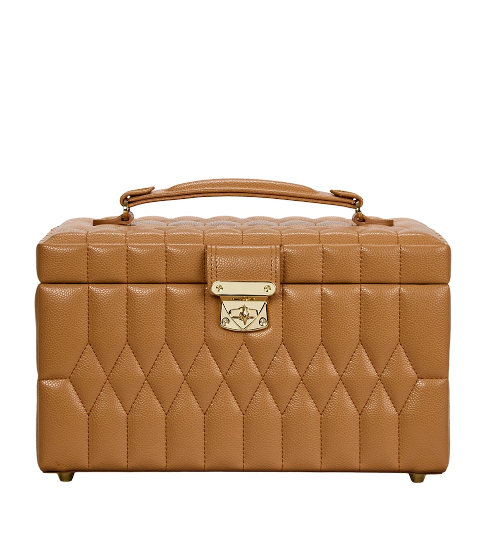 WOLF Medium Lauren Jewellery Box Caramel