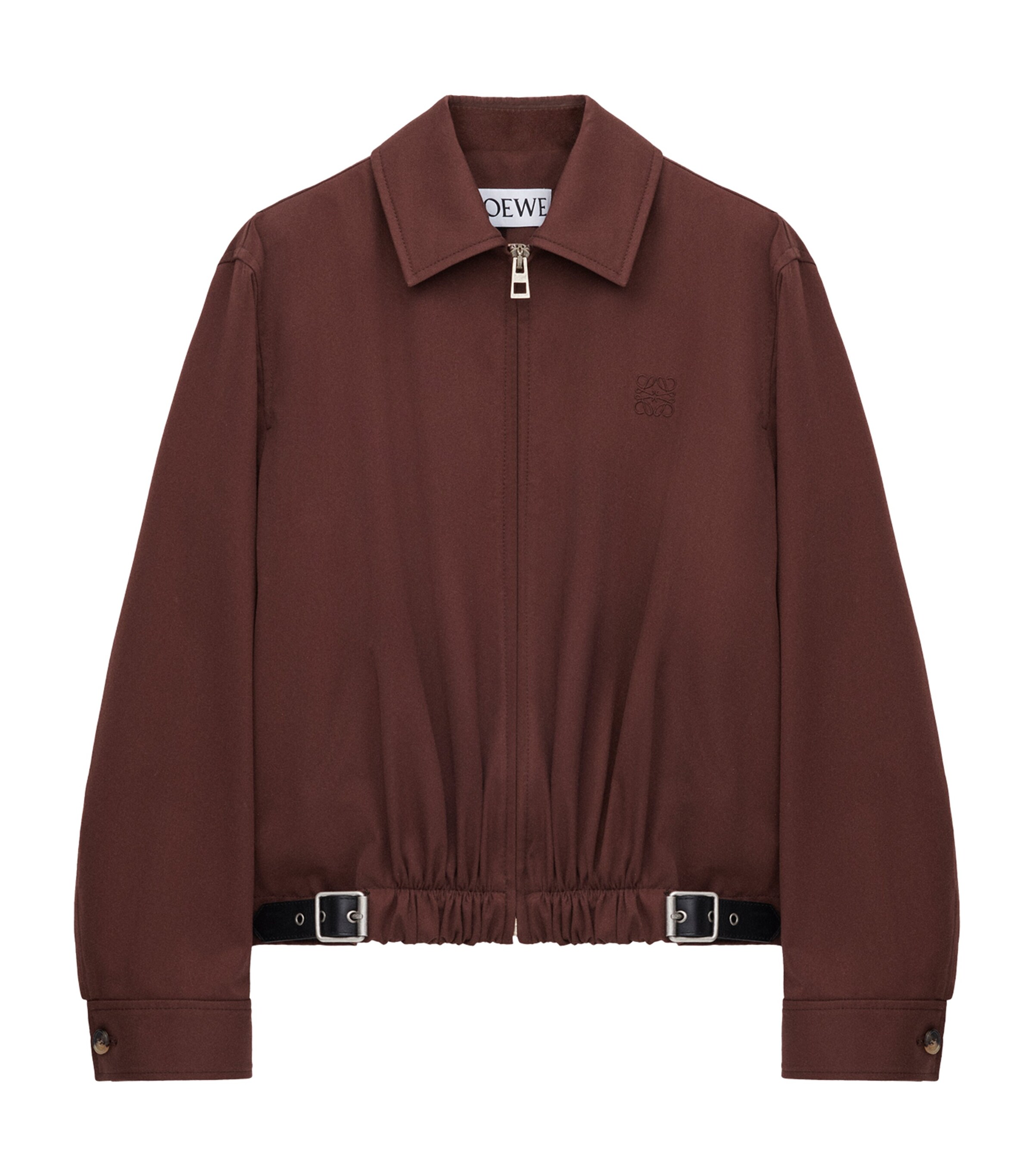 Cotton-Silk Buckled Shirt Jacket