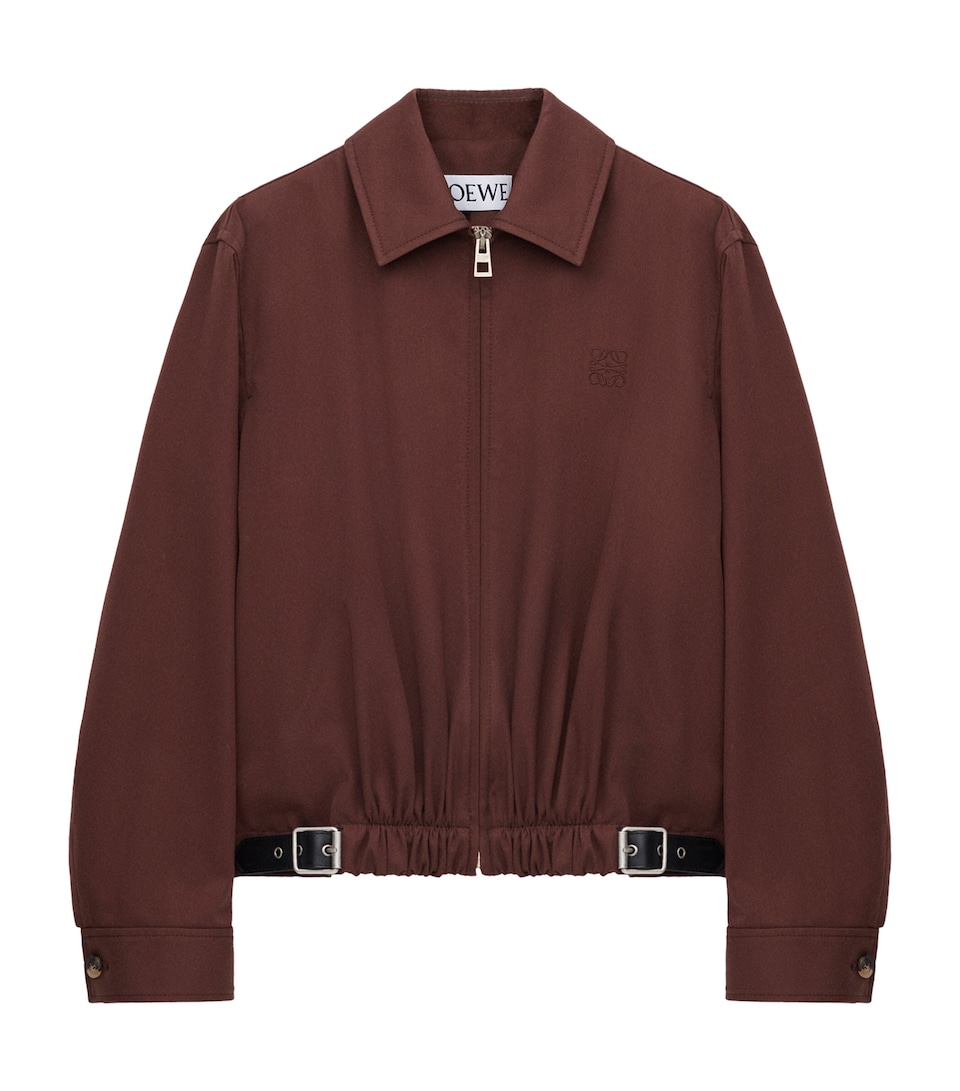 Cotton-Silk Buckled Shirt Jacket