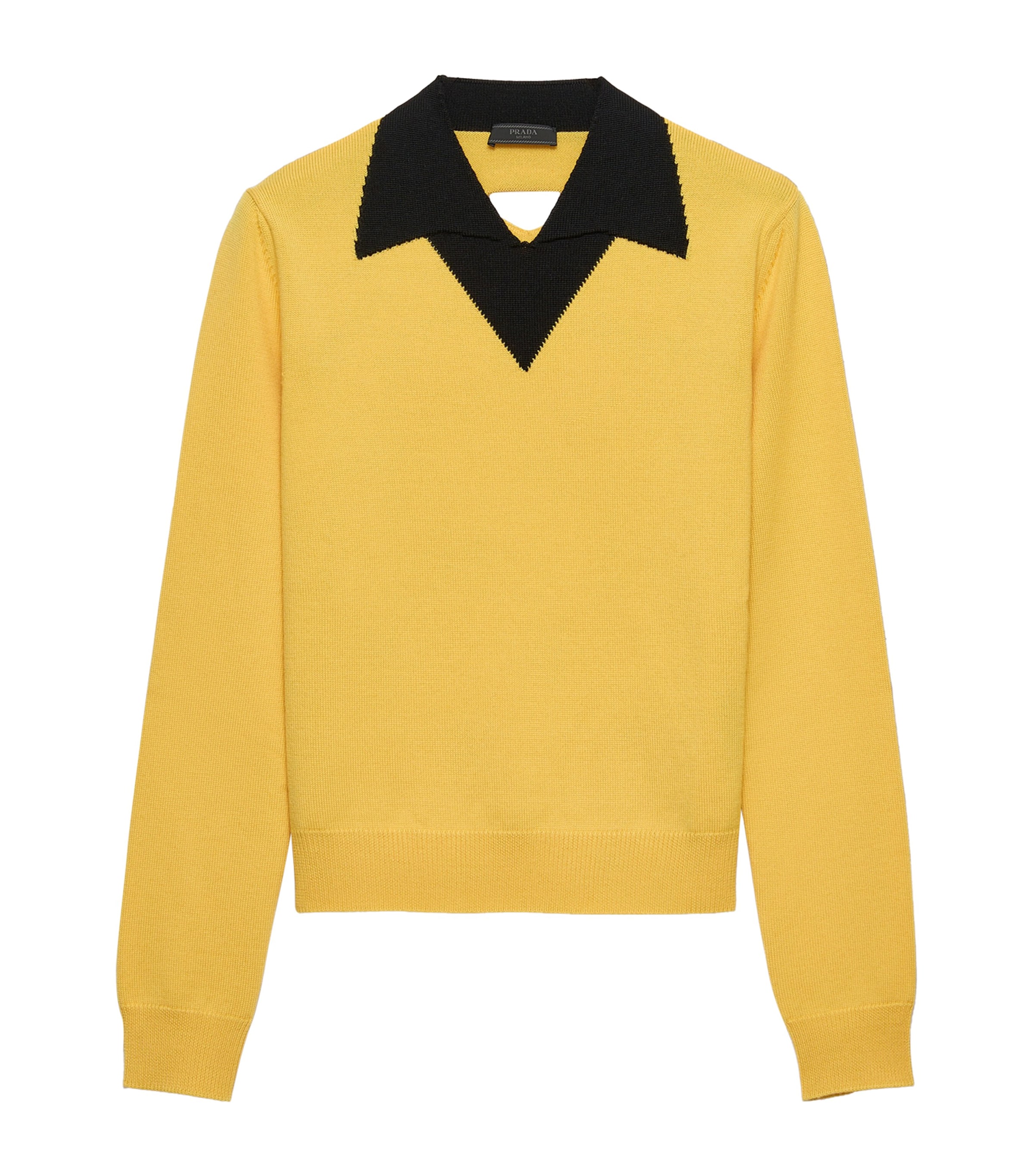 Wool Long-Sleeve Polo Shirt