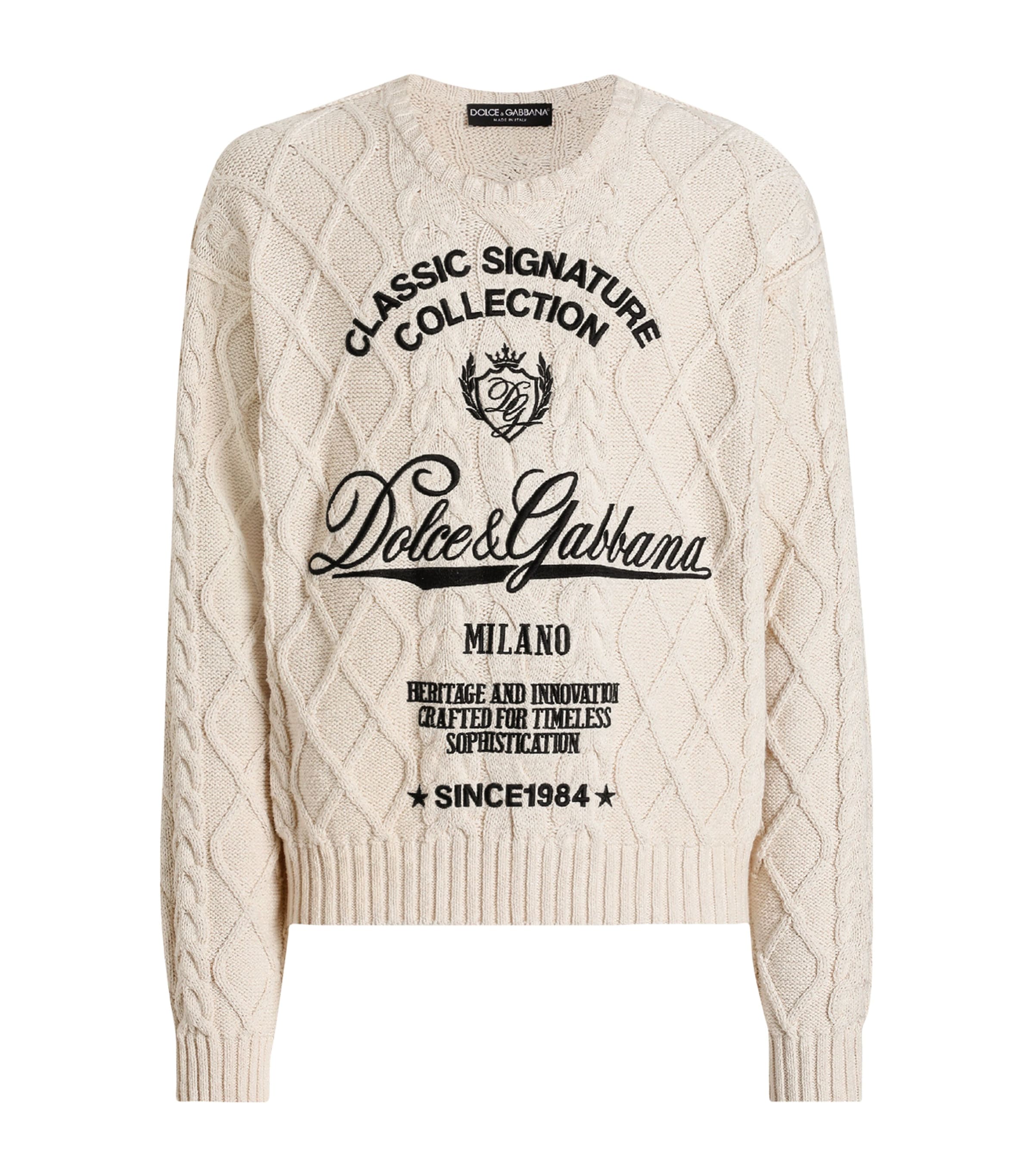 Cotton-Blend Logo Sweater