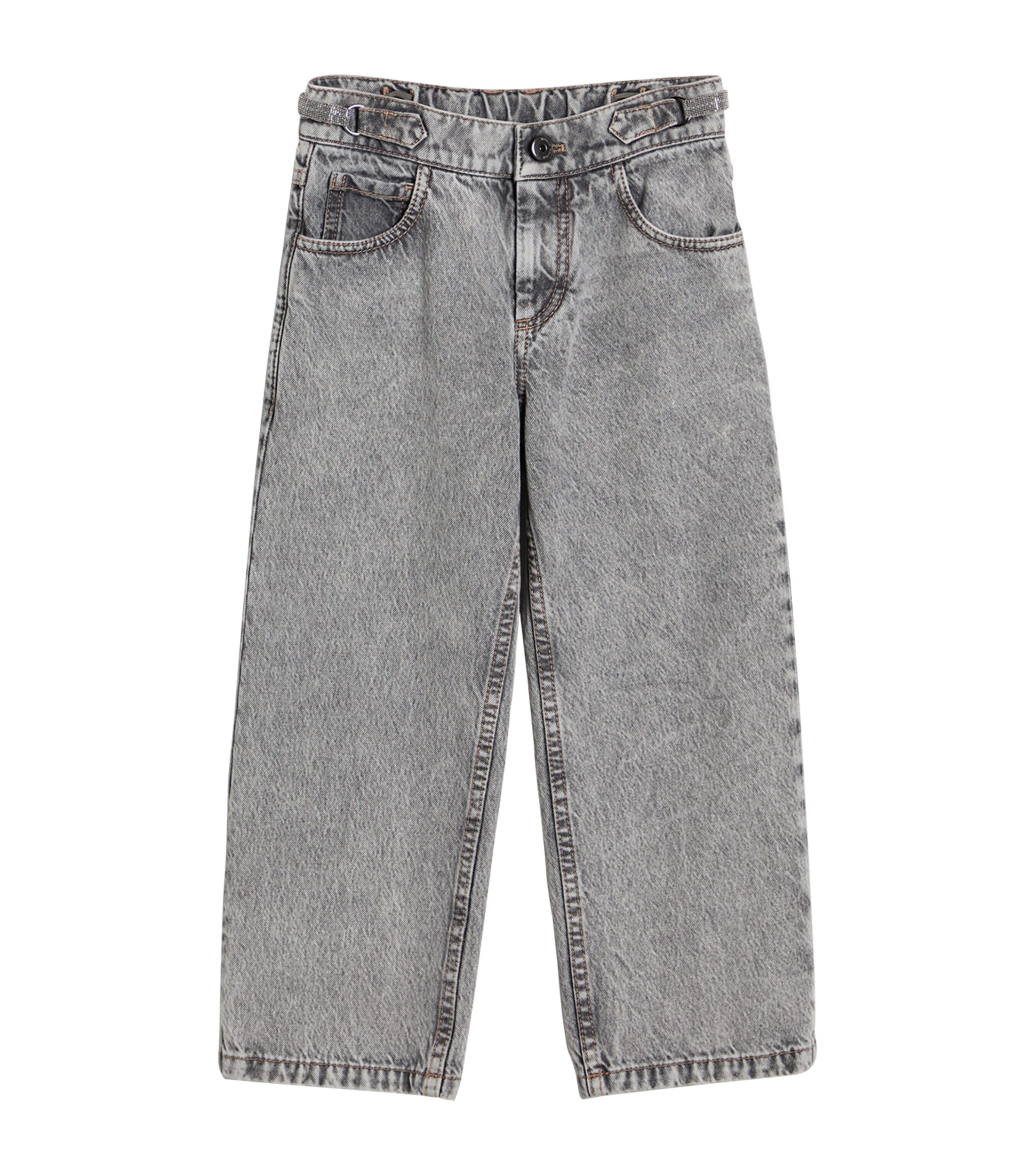 Brunello Cucinelli Kids Monili-Trim Straight Jeans (6 Years)