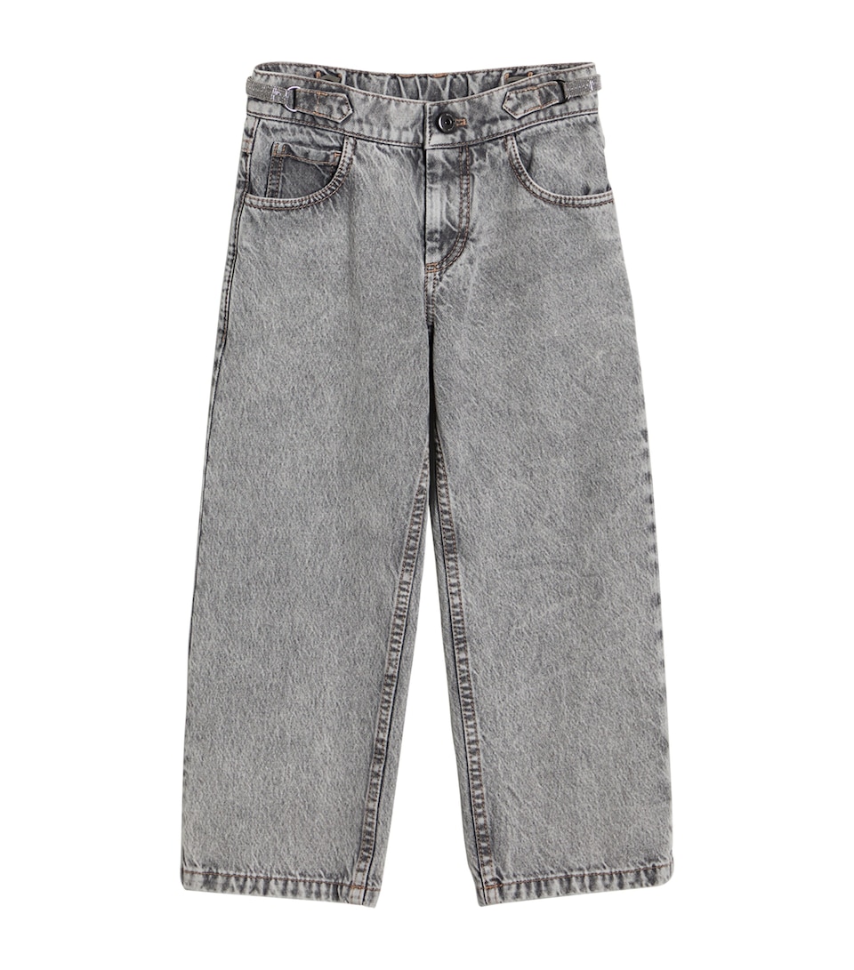 Brunello Cucinelli Kids Monili-Trim Straight Jeans (6 Years)