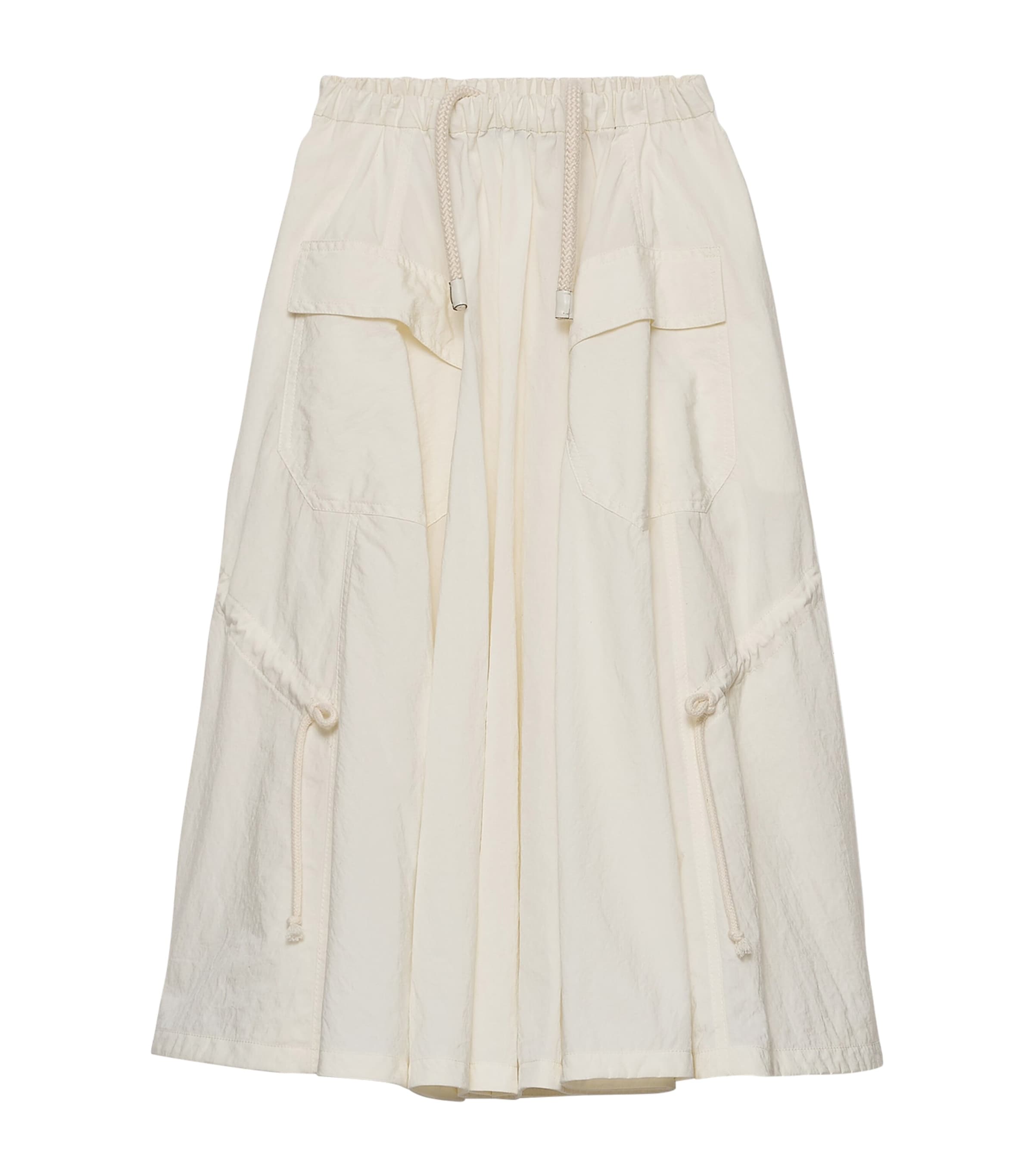 Cotton-Blend Midi Skirt