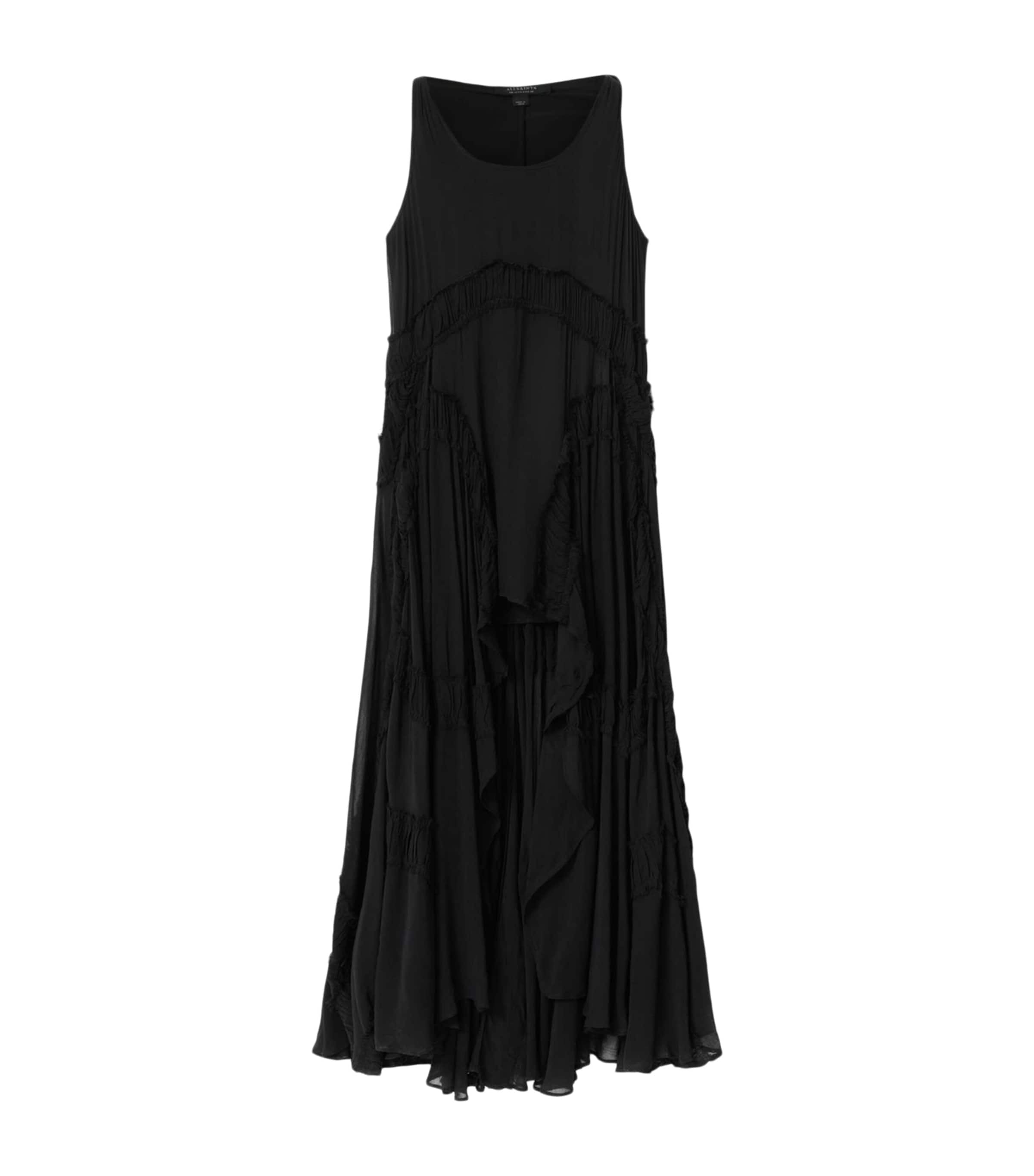 AllSaints Womens Dorina High-Low Dress Black