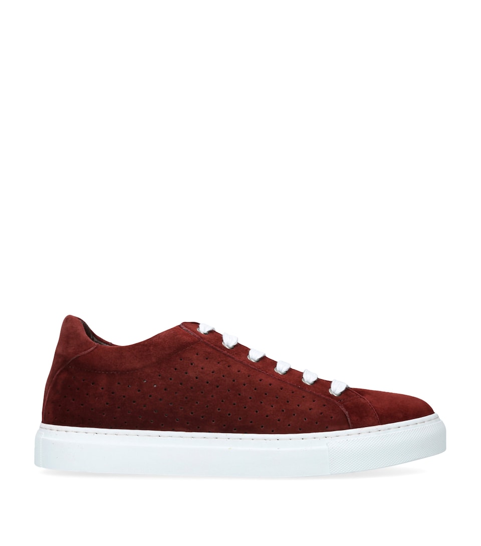 Suede Perforated Sneakers